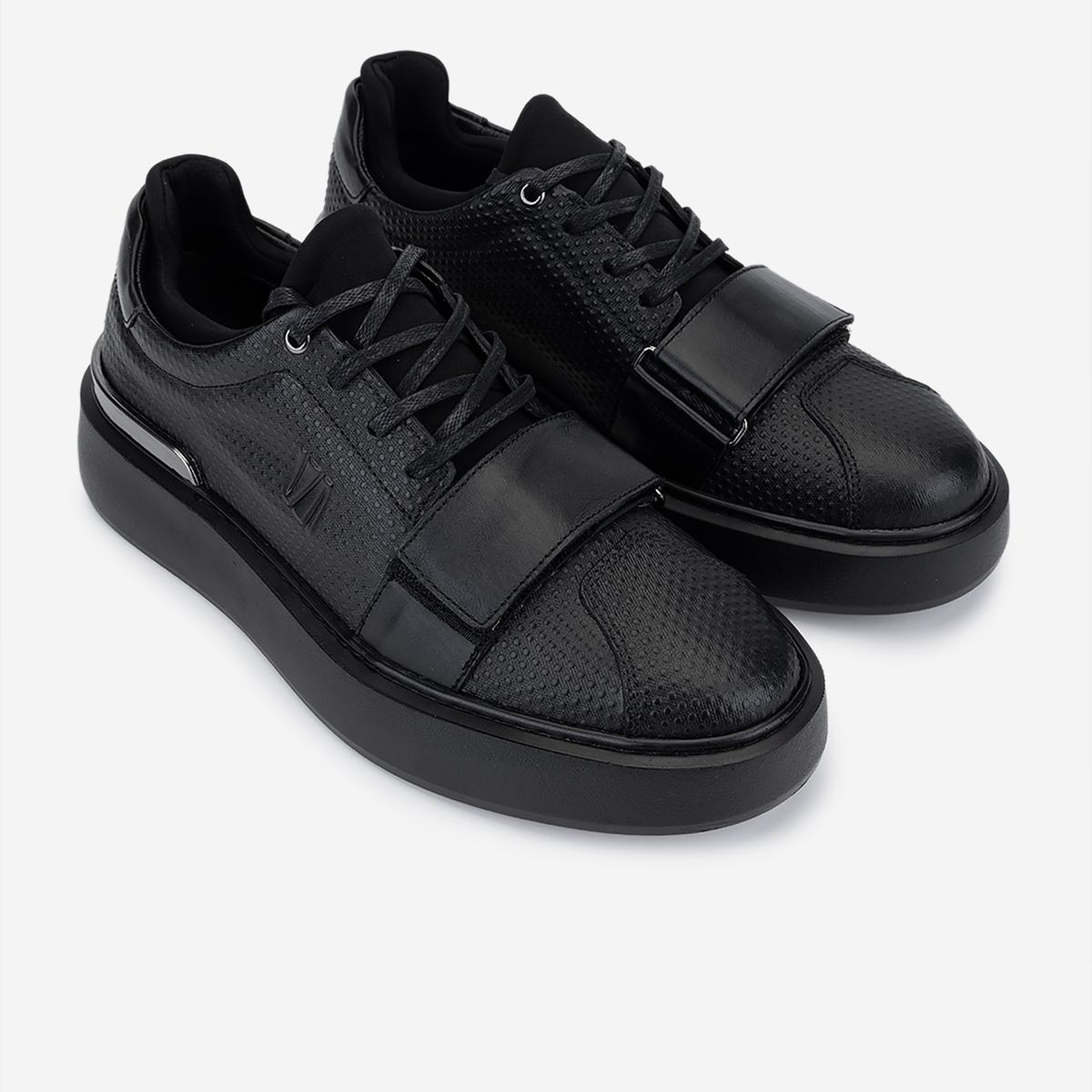 Valmenti Erkek Hakiki Deri Siyah Sneakers & Spor Ayakkabı