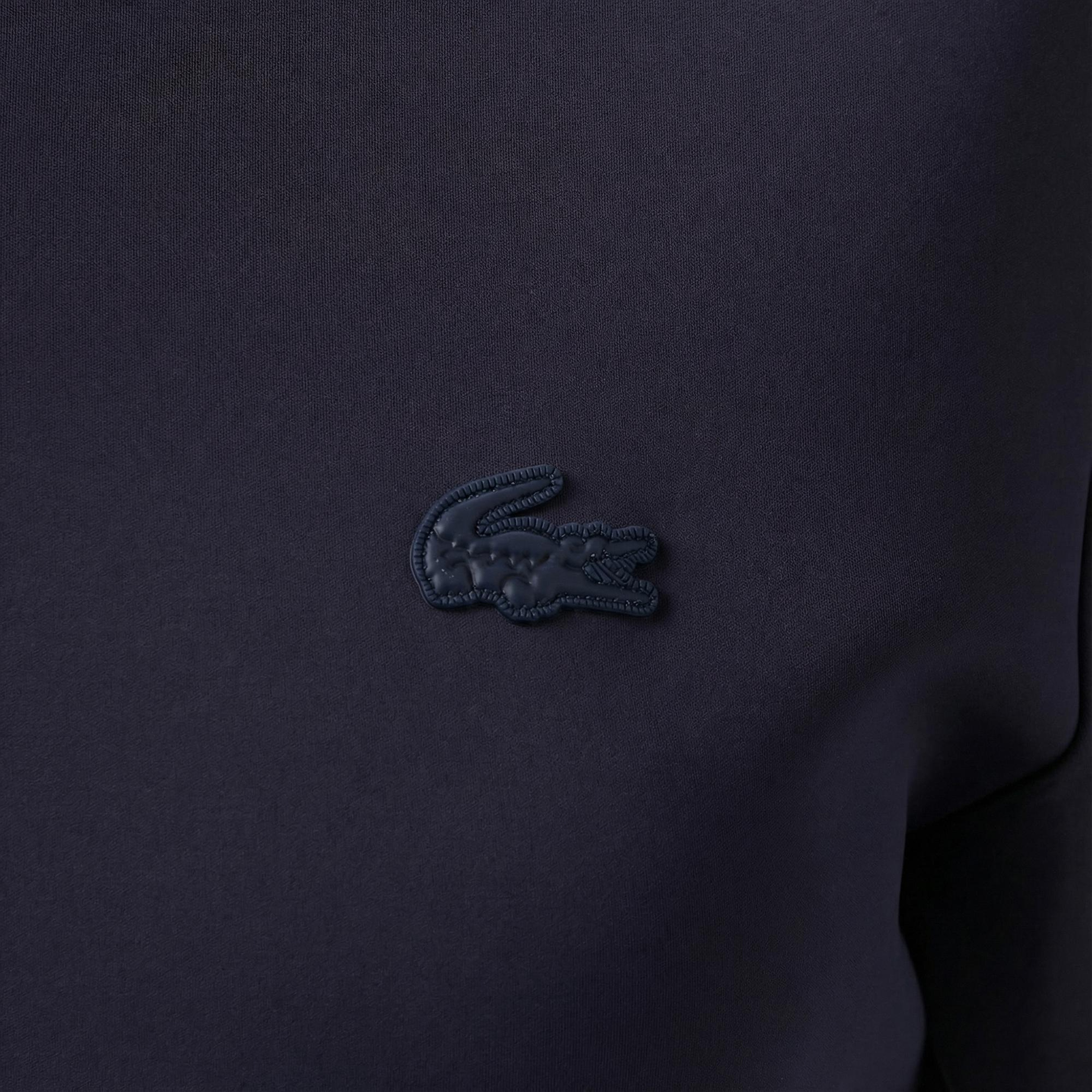 Lacoste Kadın Classic Fit Kısa Kollu Dik Yaka Koyu Mavi Elbise