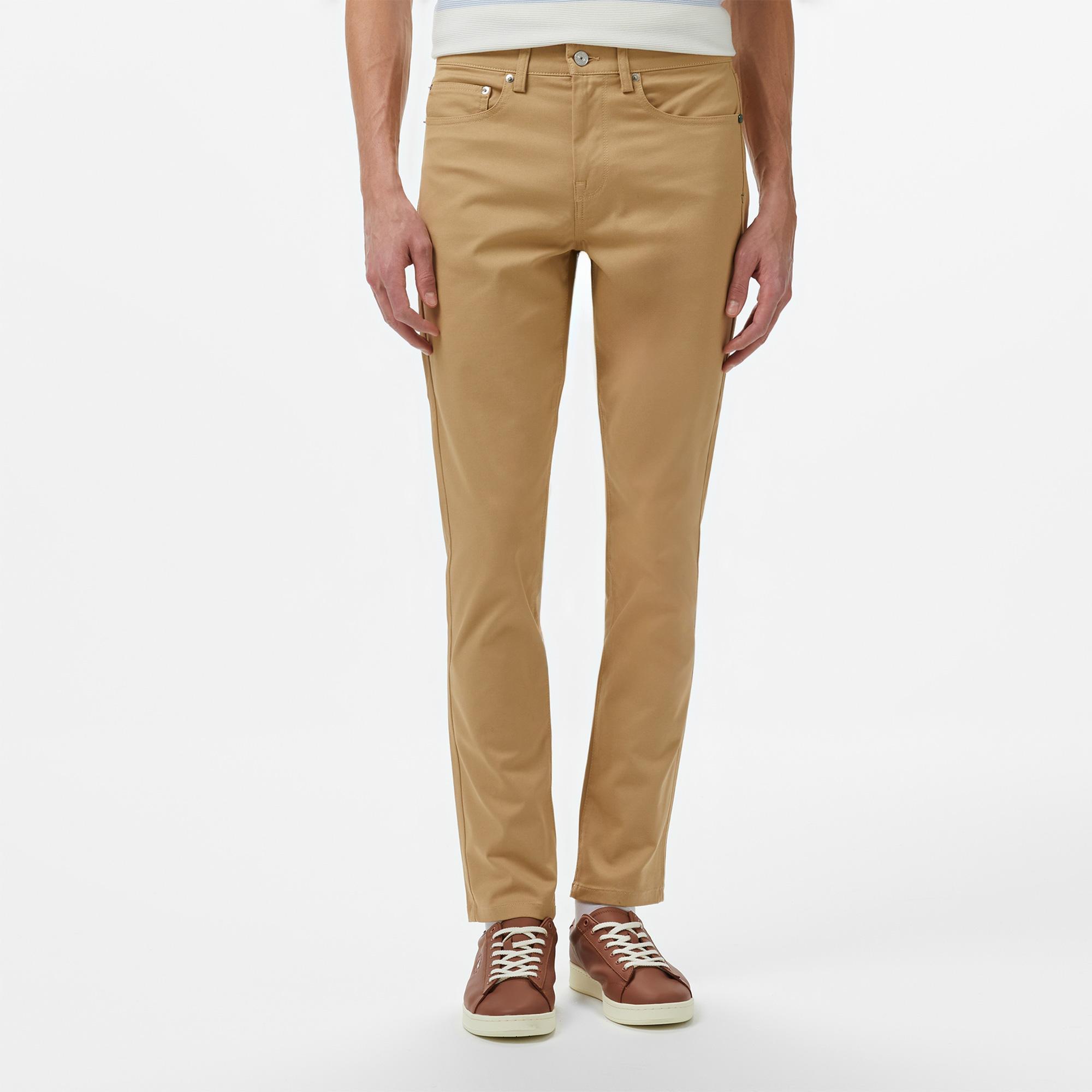 Lacoste Erkek Slim Fit Bej Jean Pantolon