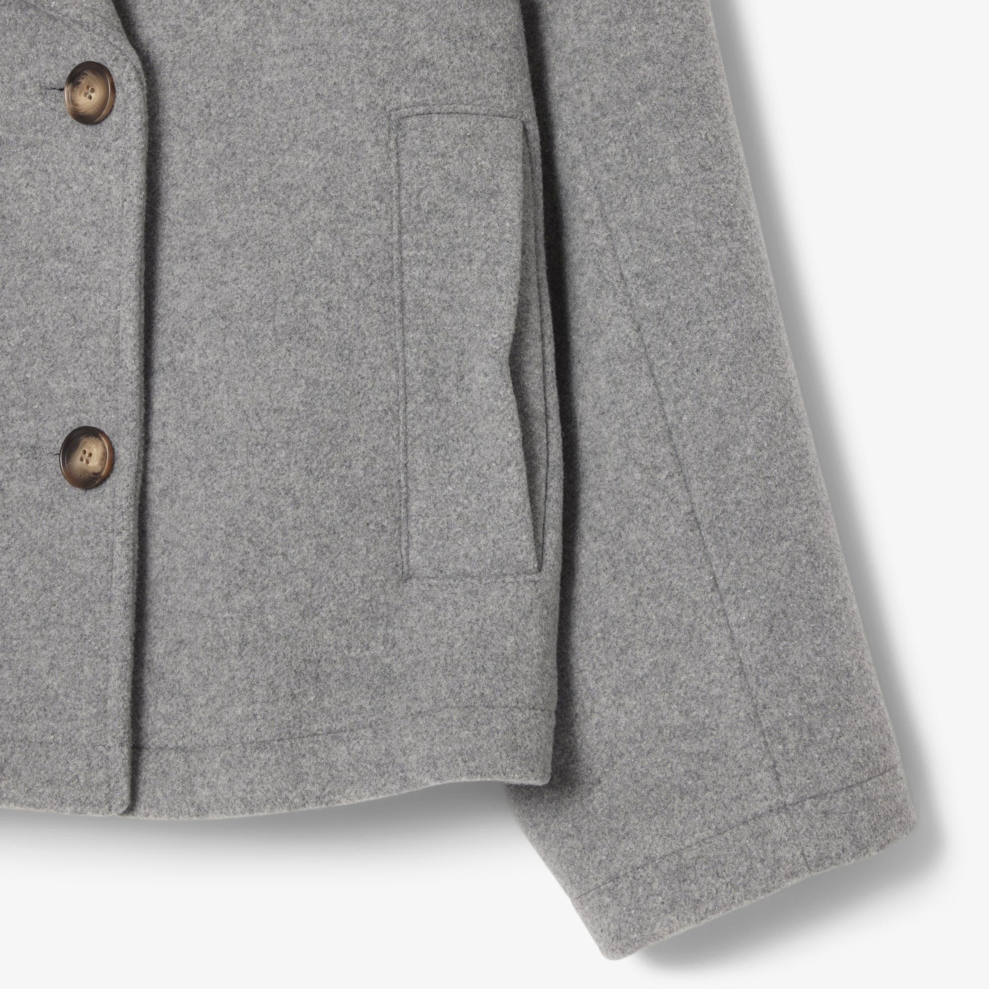 Lacoste Kadın Oversize Fit Koyu Gri Kaban