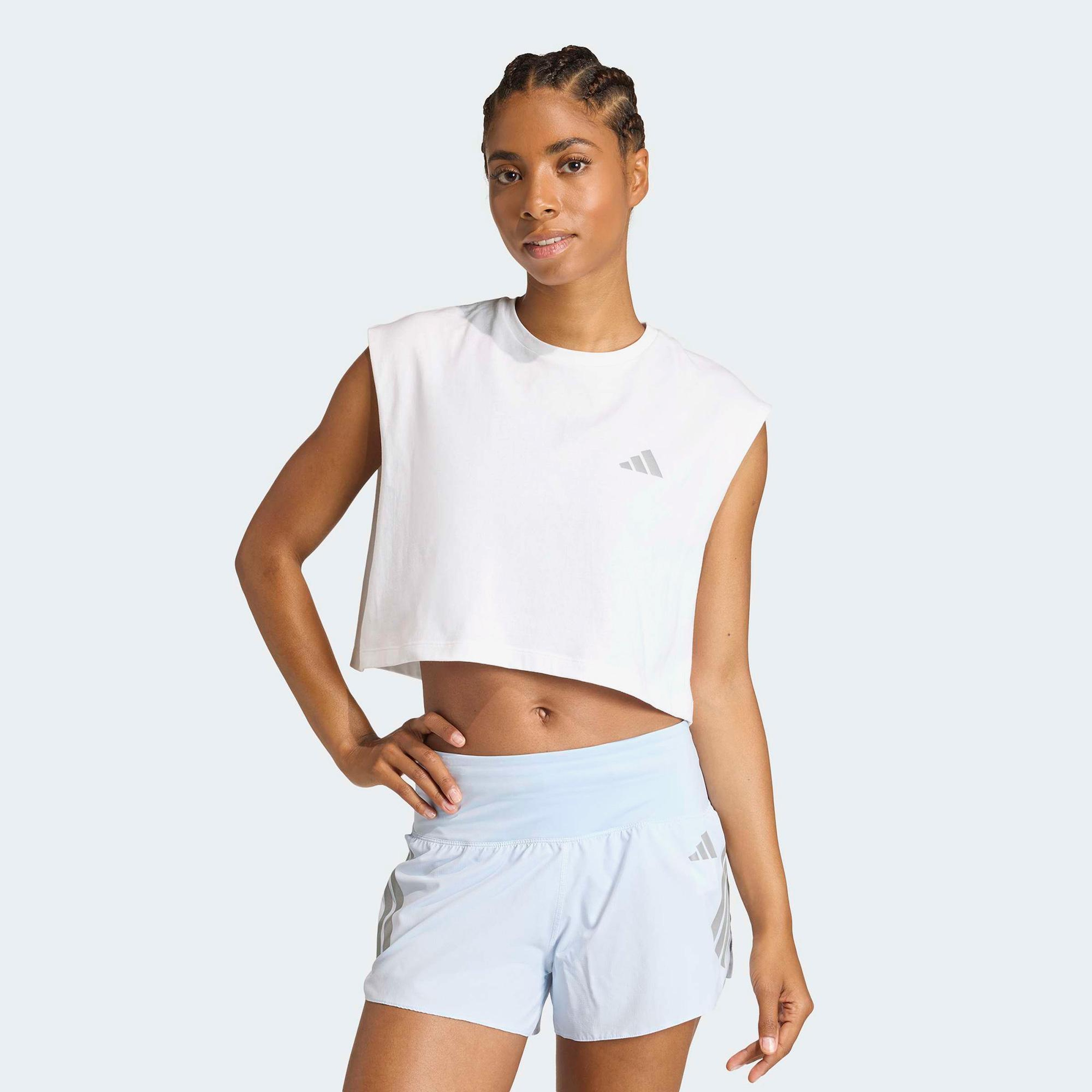 adidas Adi365 Running Essentials Kadın Beyaz Crop T-Shirt