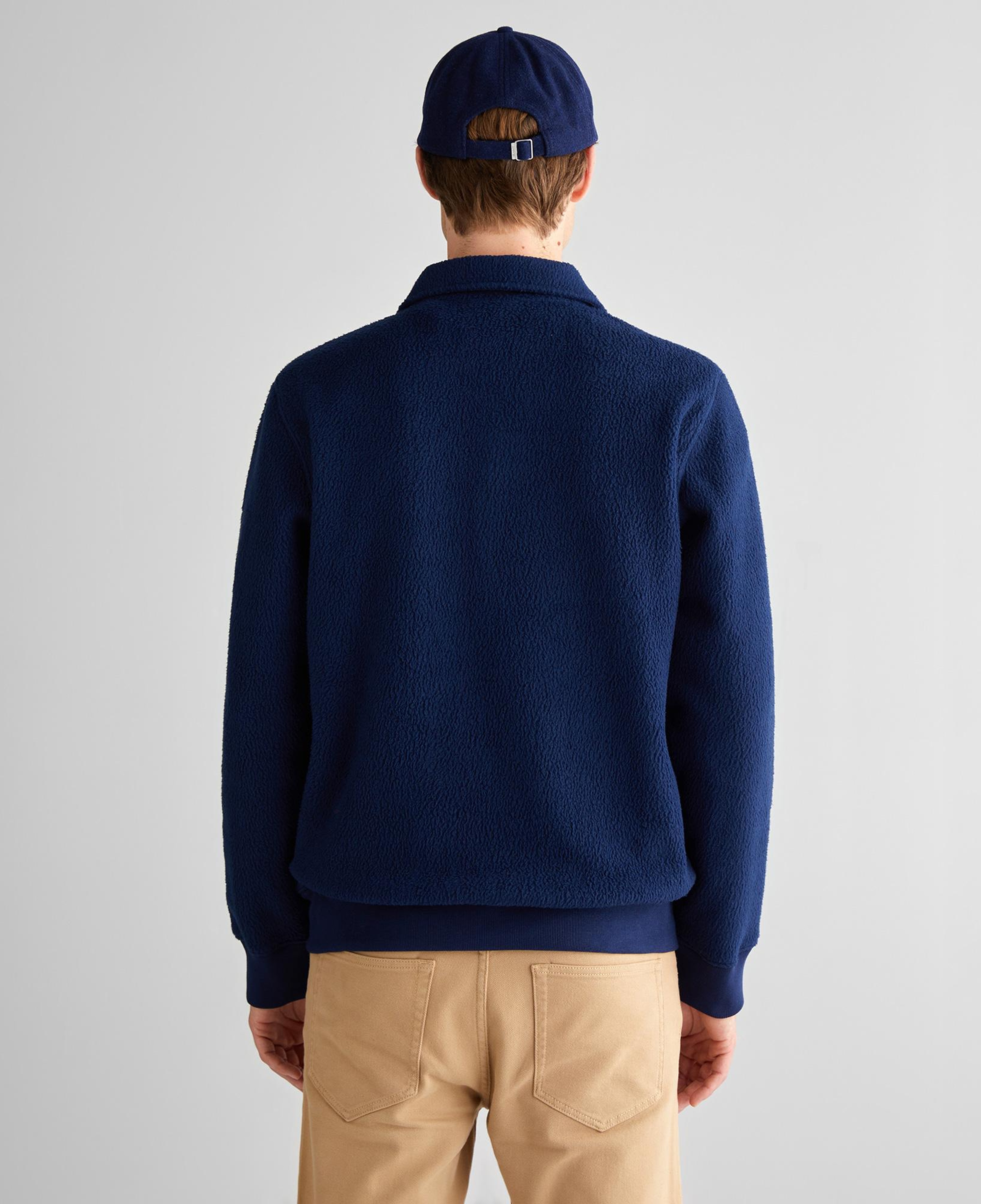 GANT Erkek Lacivert Regular Fit Yarım Fermuarlı Logolu Sweatshirt