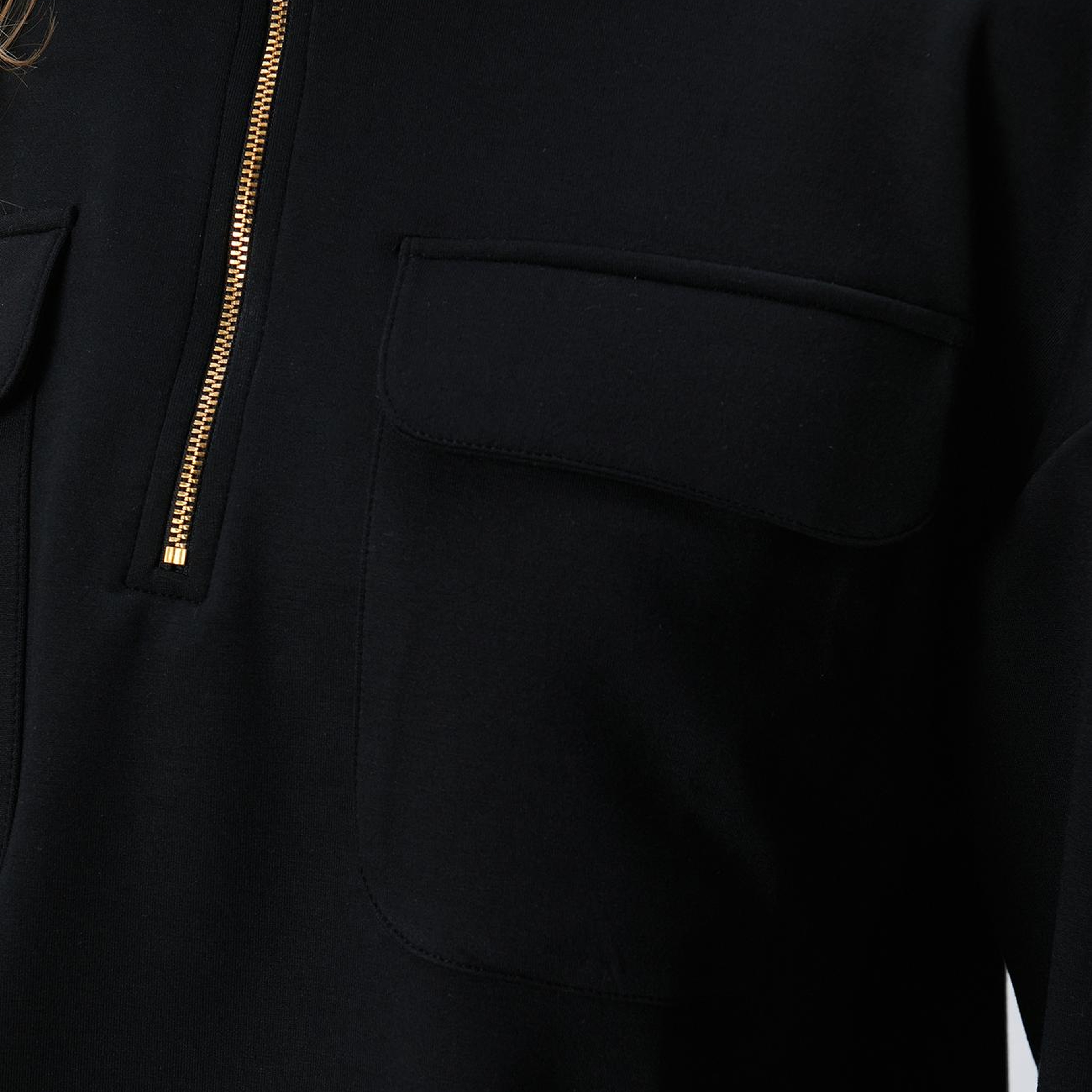 Network Kadın Siyah Fermuarlı Sweatshirt