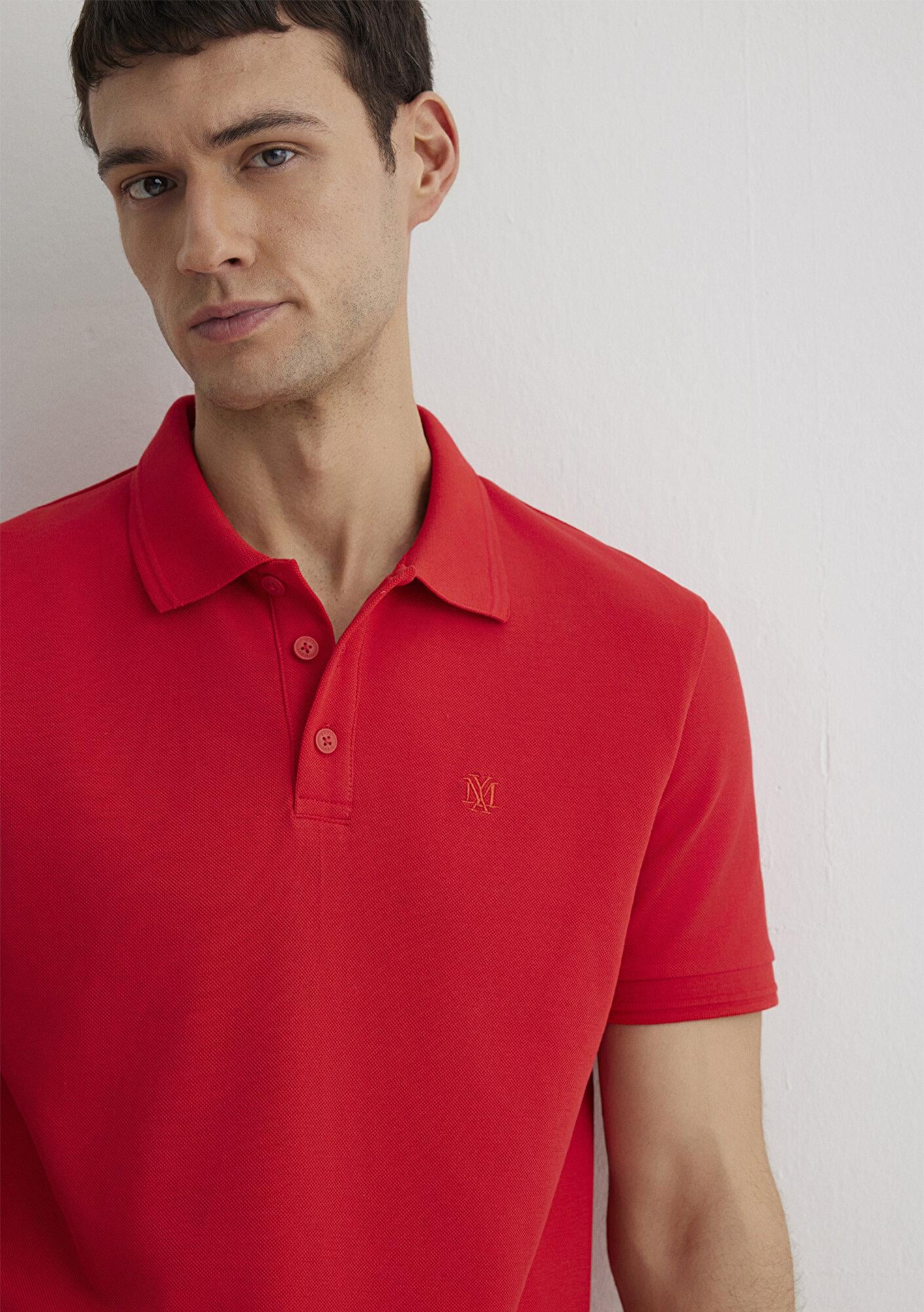 Mavi Kırmızı Polo Tişört Slim Fit / Dar Kesim 064946-70471