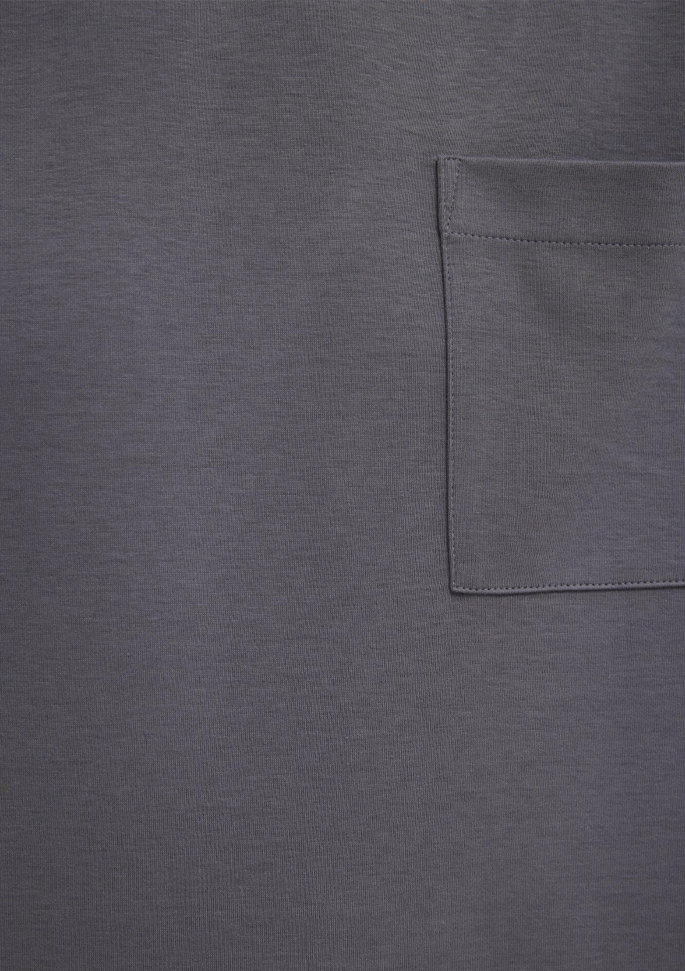 Mavi Cepli Antrasit Basic Tişört Loose Fit / Bol Rahat Kesim 0613339-90721