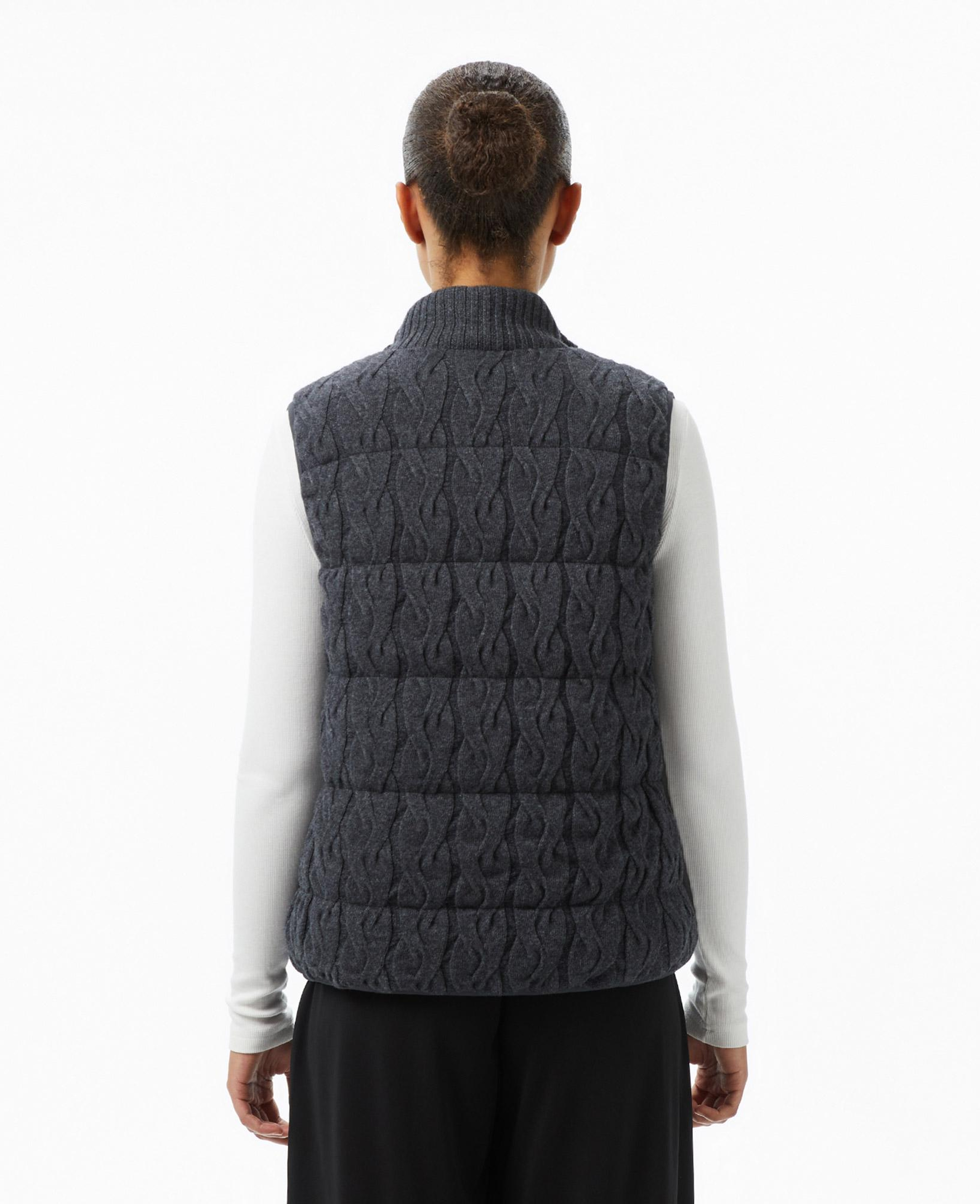 Lacoste Kadın Regular Fit Dik Yaka Kapitone Koyu Gri Yelek