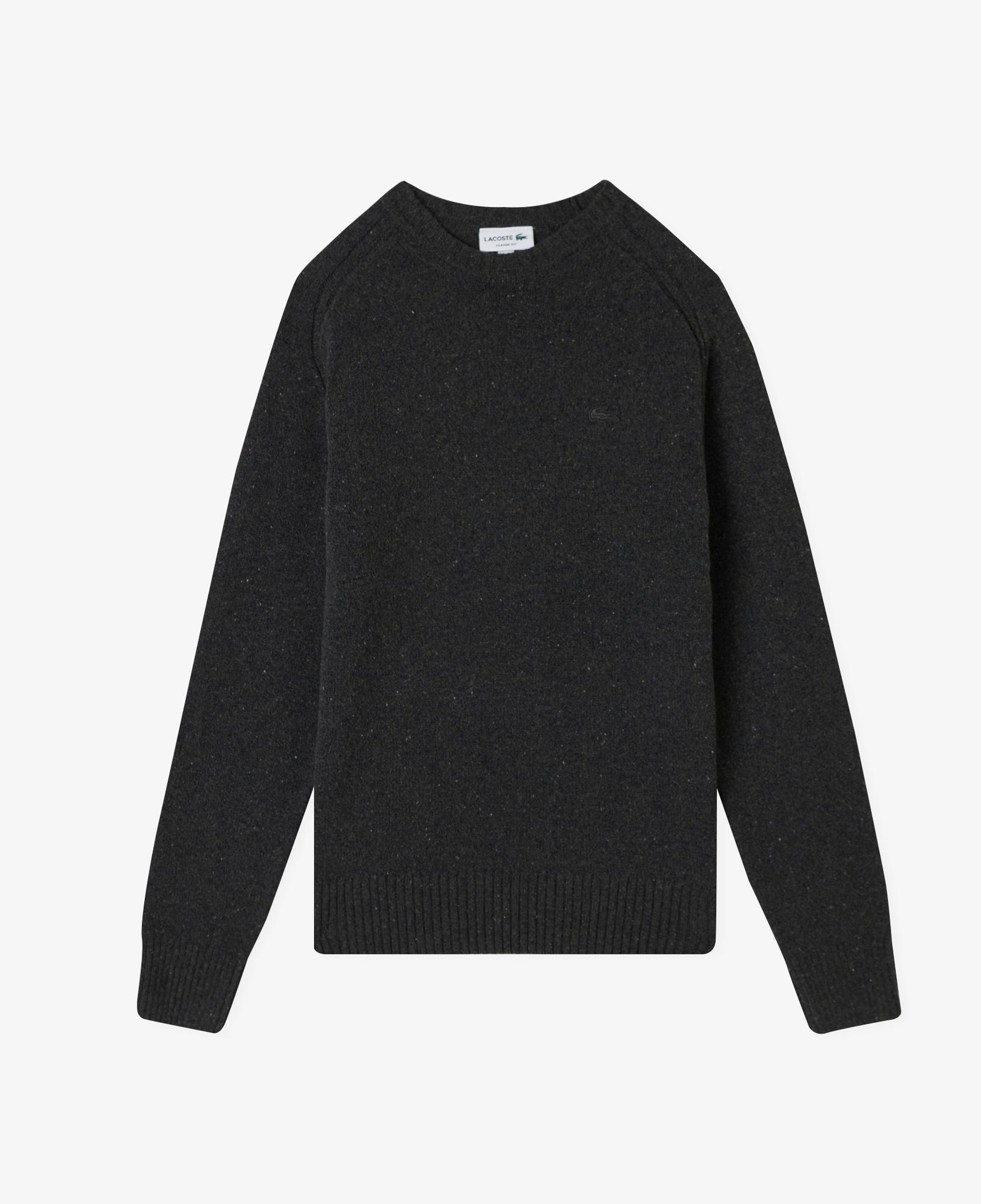 Lacoste Erkek Classic Fit Bisiklet Yaka Yün Gri Kazak