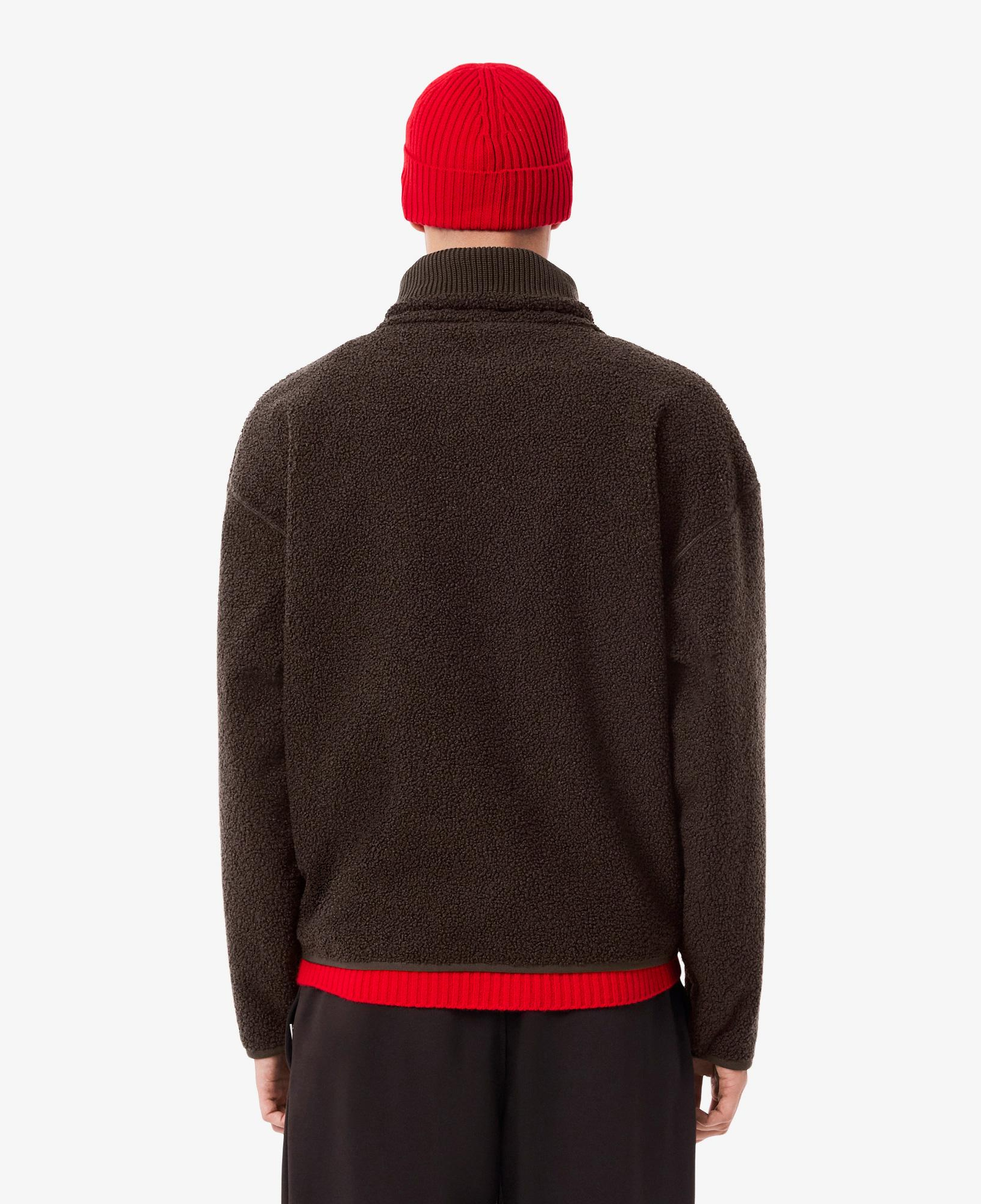 Lacoste Erkek Loose Fit Yarım Fermuarlı Kahverengi Sweatshirt