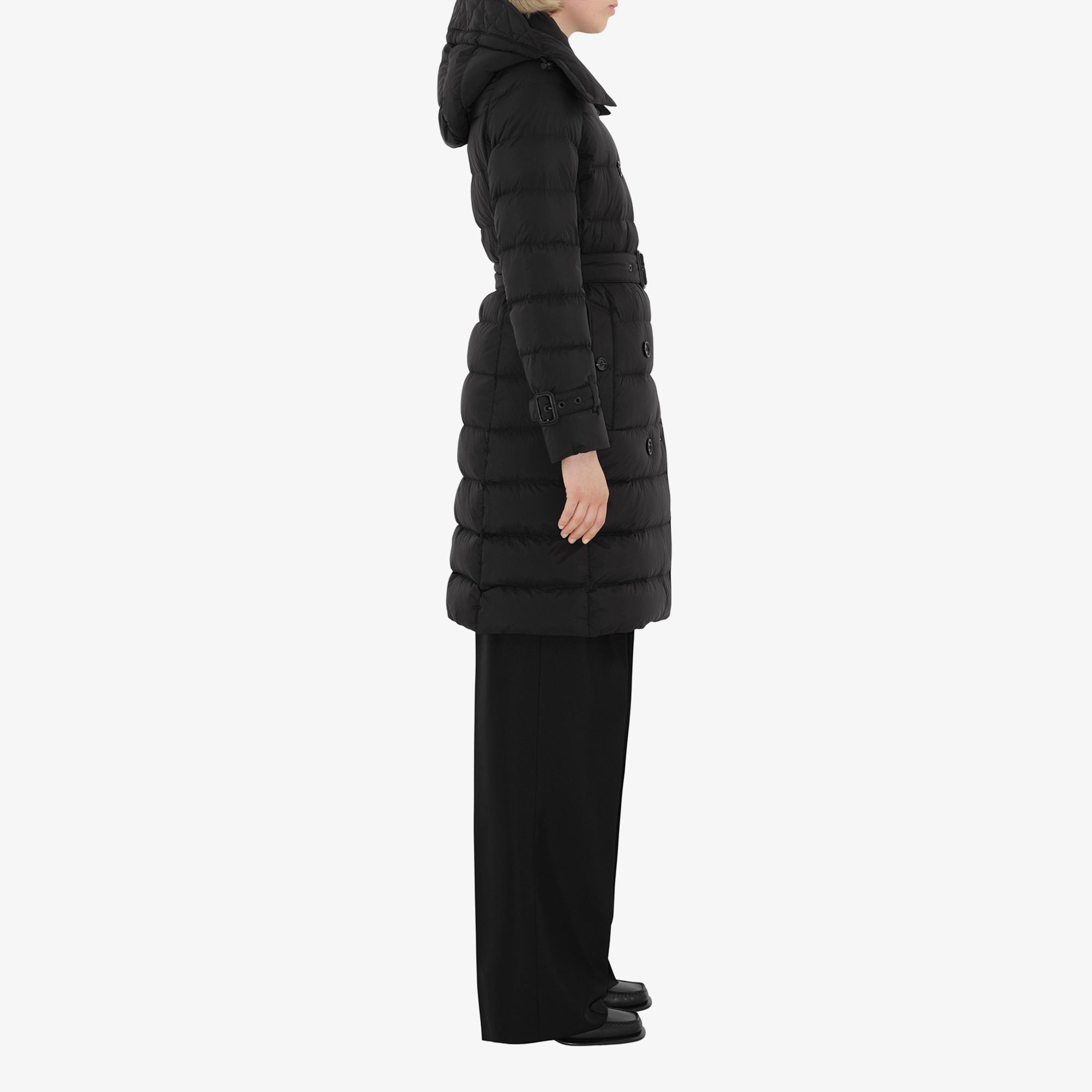 Burberry Mid-length Nylon Puffer Kadın Siyah Mont