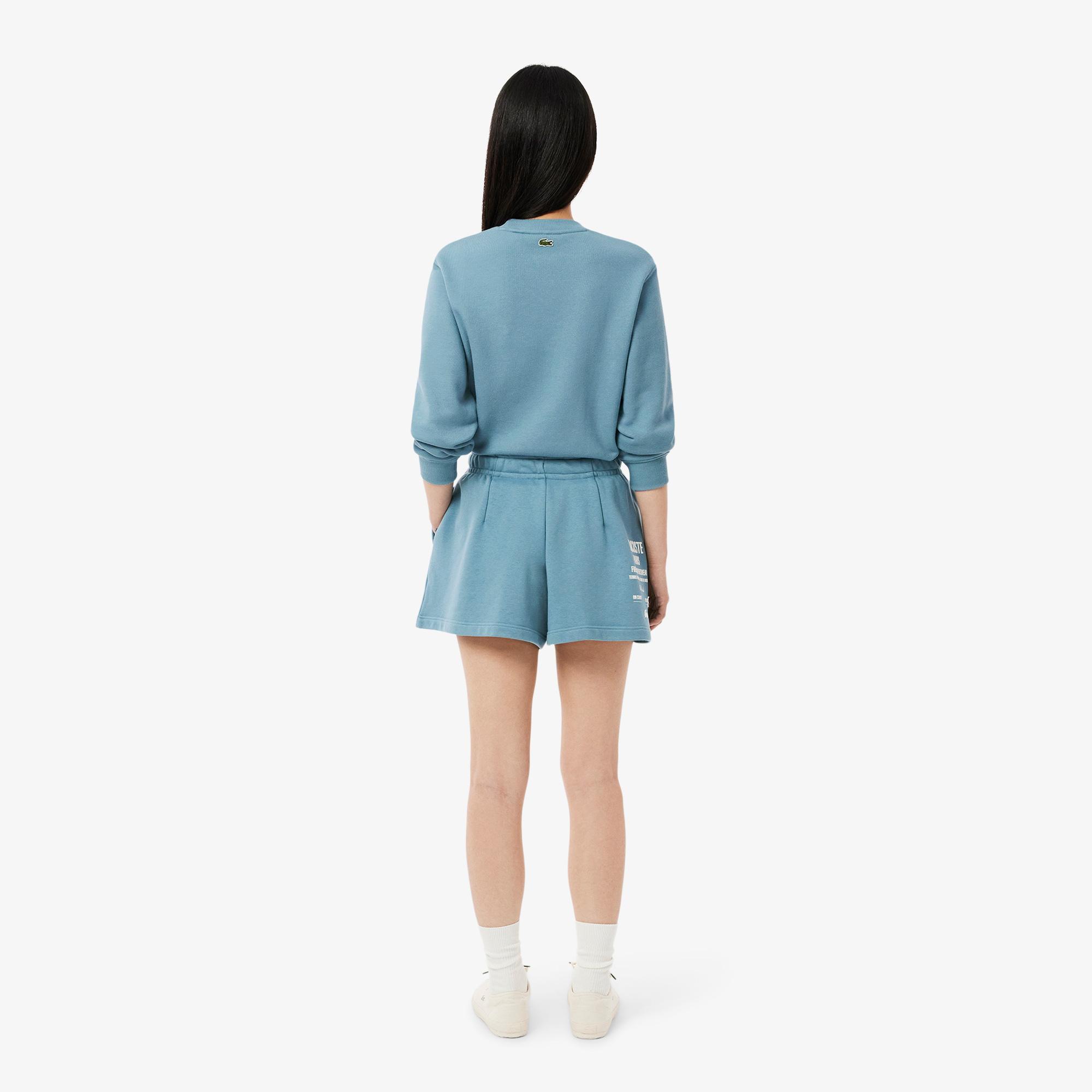 Lacoste Pleated Fleece Kadın Mavi Şort