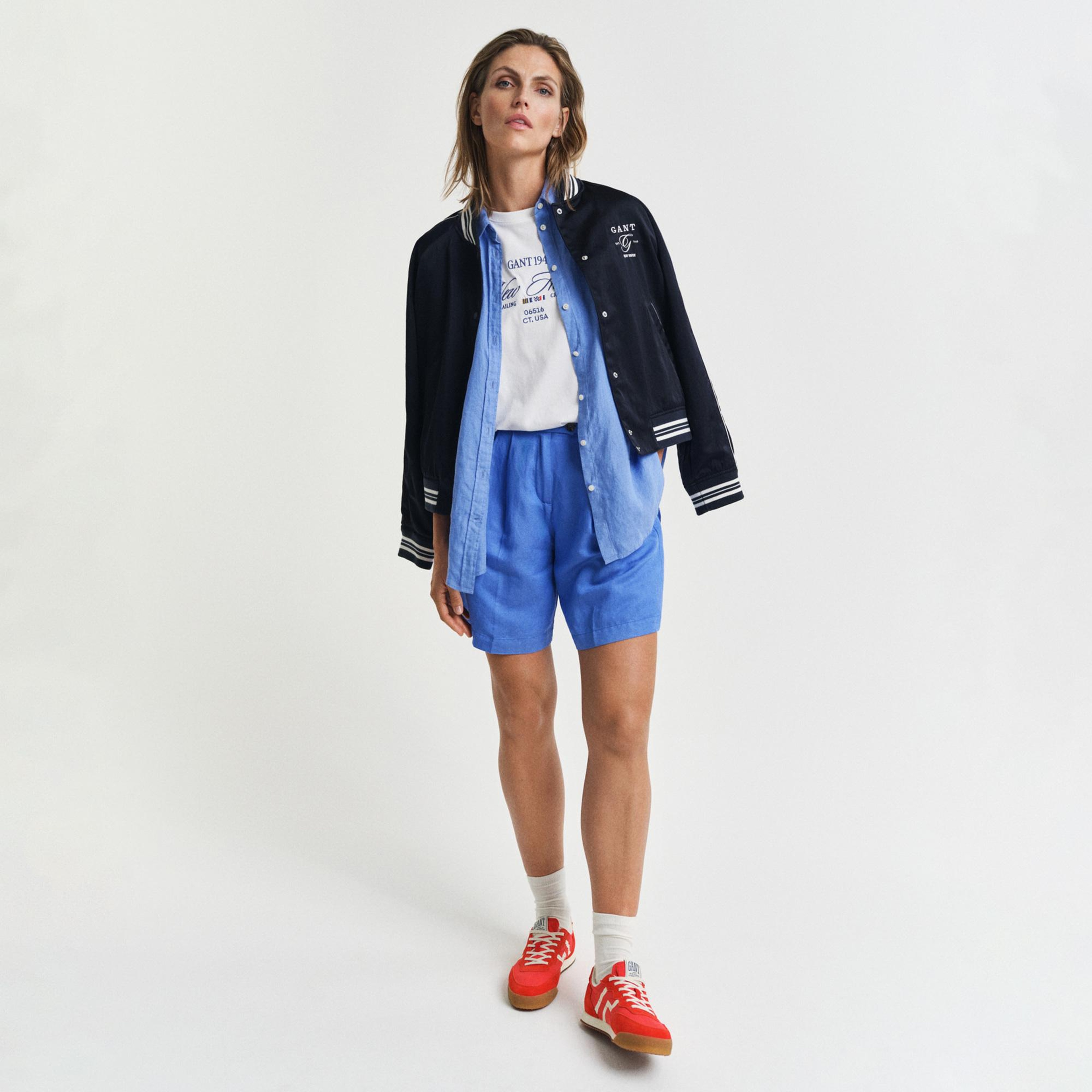 GANT Kadın Mavi Relaxed Fit Şort