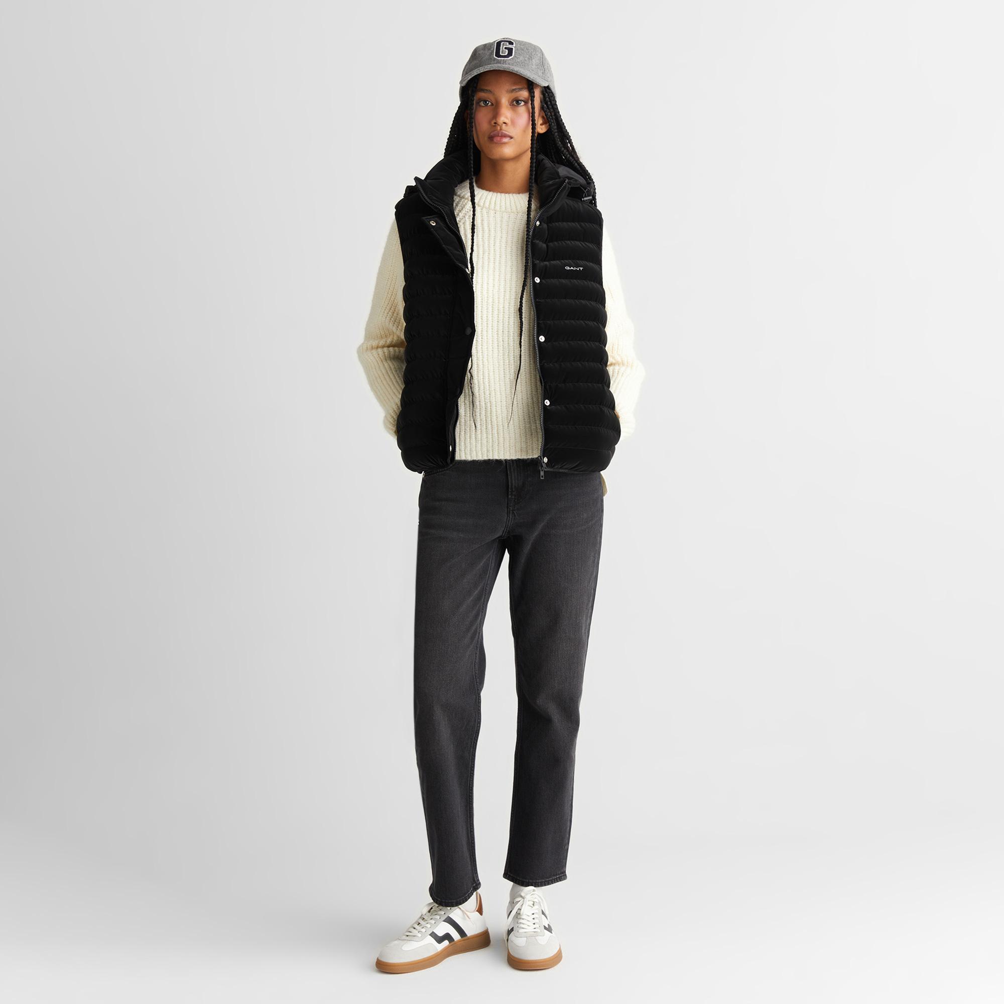 GANT Kadın Siyah Regular Fit Yelek