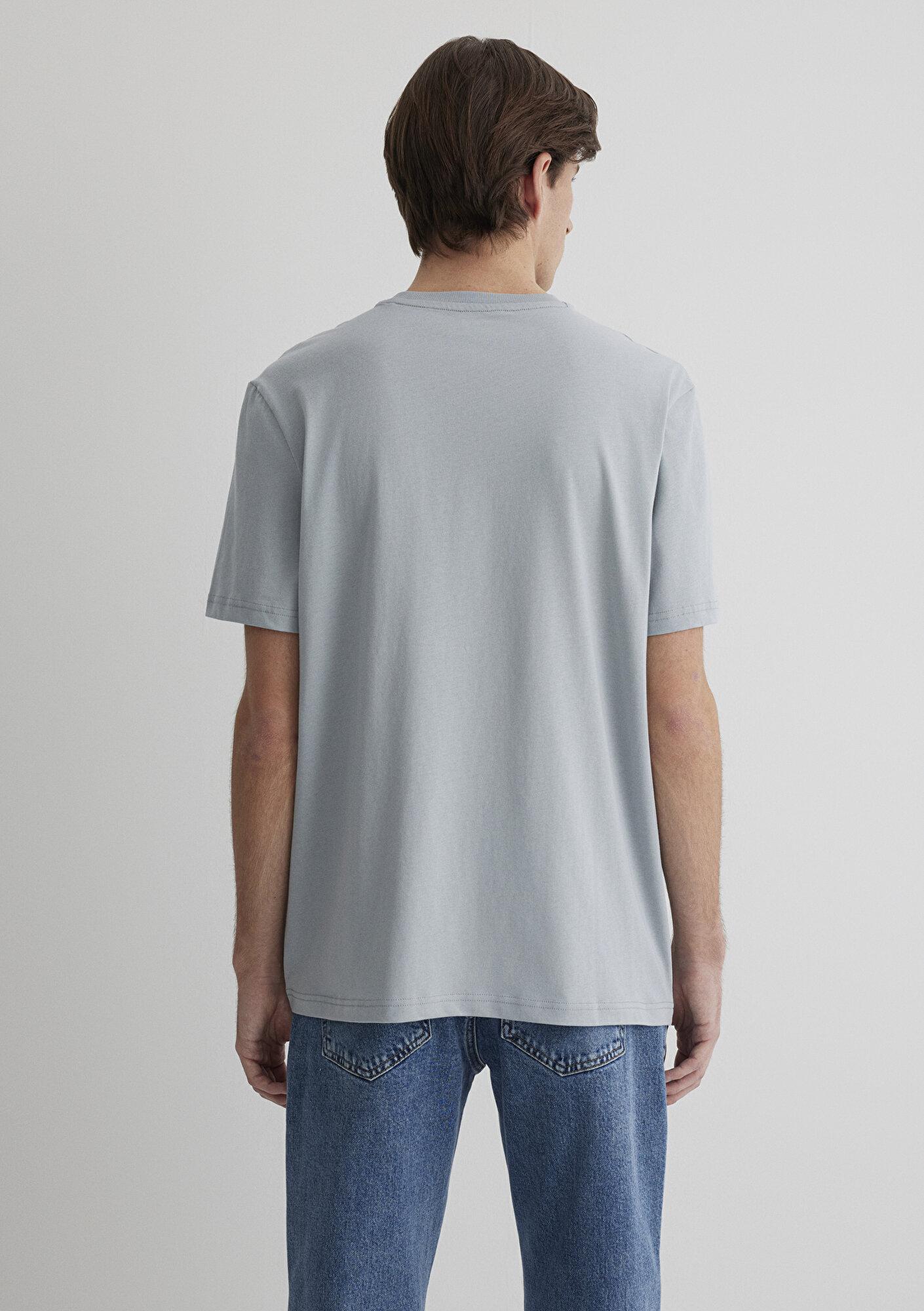 Mavi Mavi Baskılı Gri Tişört Loose Fit / Bol Rahat Kesim 0612686-70093