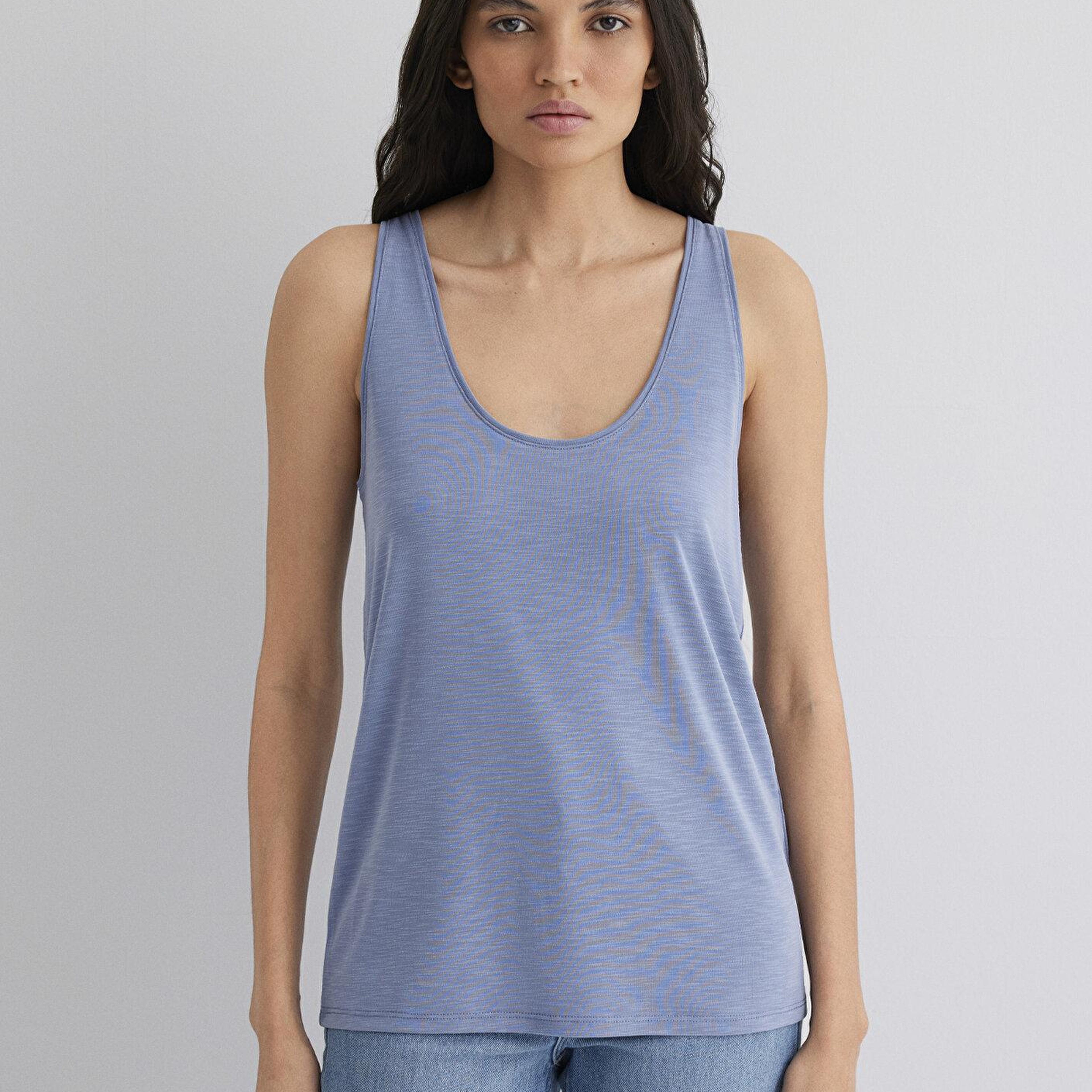 Mavi Soft-Premium Mavi (TENCEL™) Modal Karışımlı Atlet Slim Fit / Dar Kesim 1613216-70850