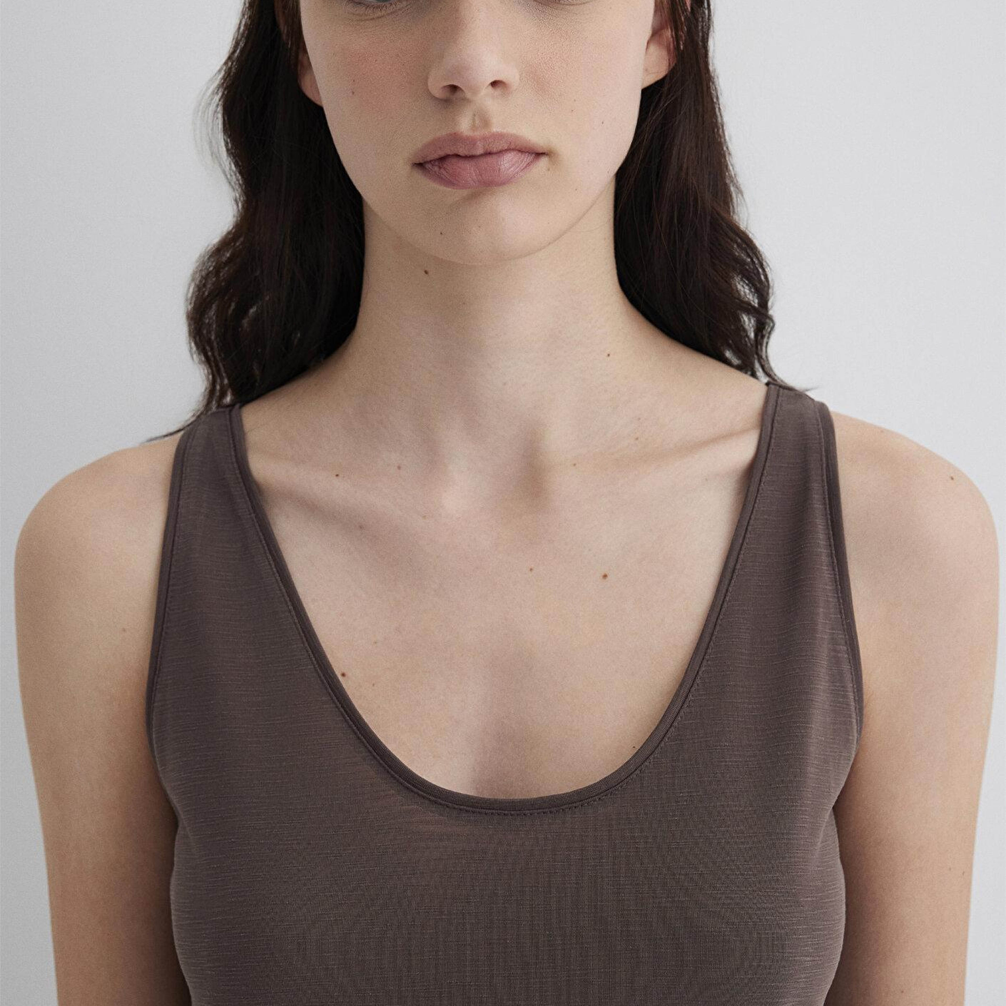 Mavi Soft-Premium Kahverengi (TENCEL™) Modal Karışımlı Atlet Slim Fit / Dar Kesim 1613216-87537