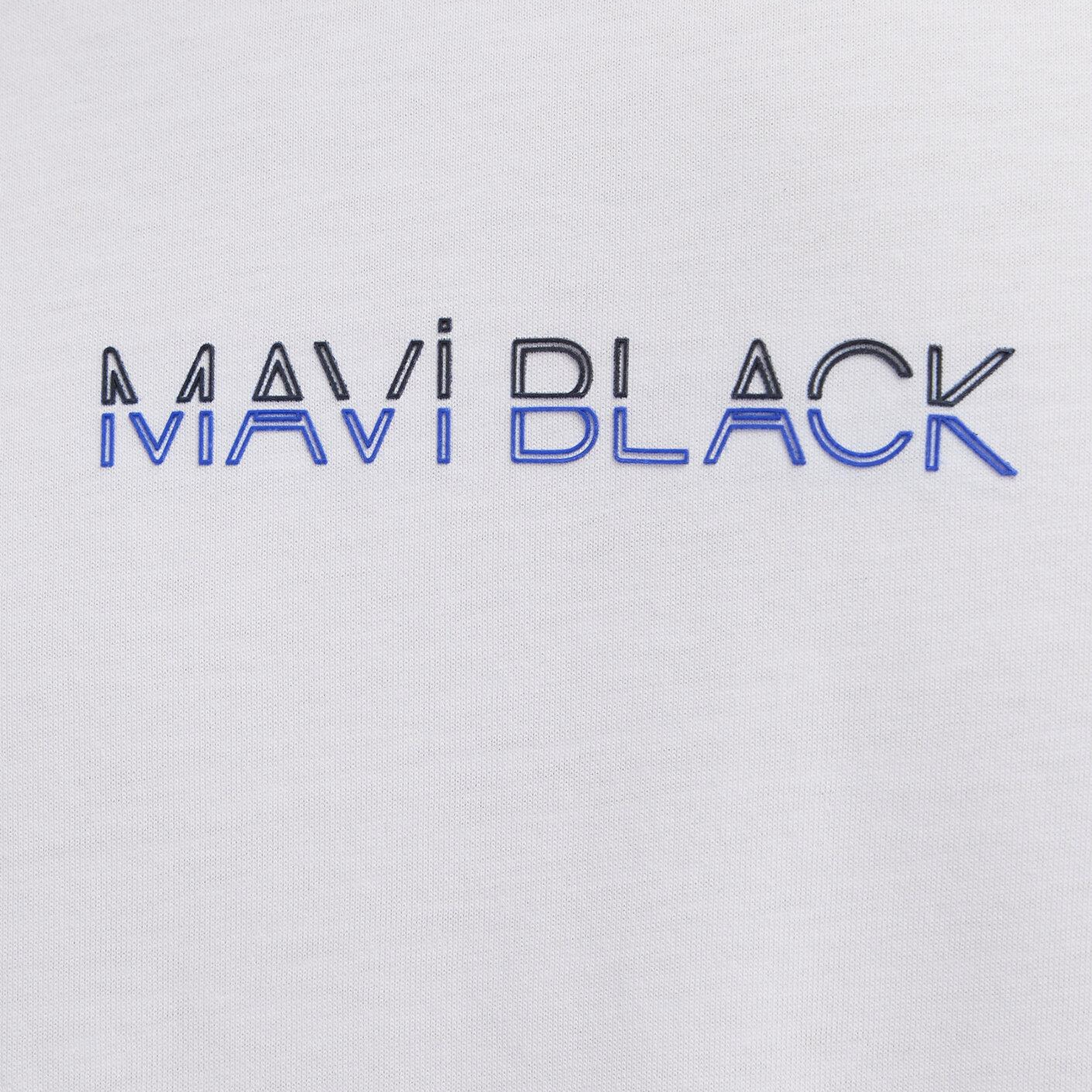 Mavi Mavi Black Baskılı Beyaz Tişört Loose Fit / Bol Rahat Kesim 0613365-620