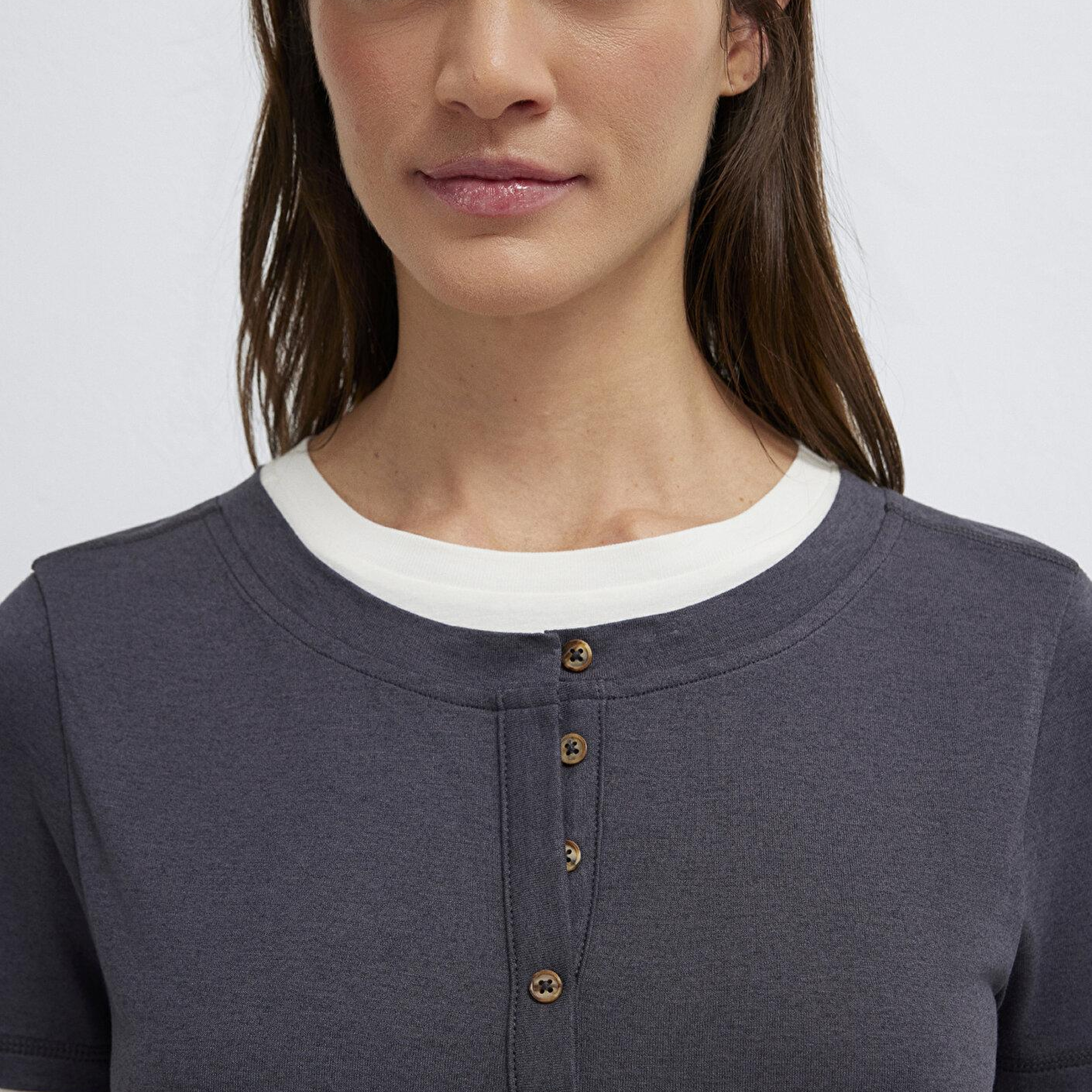 Mavi Antrasit Tişört Slim Fit / Dar Kesim 1614114-80932