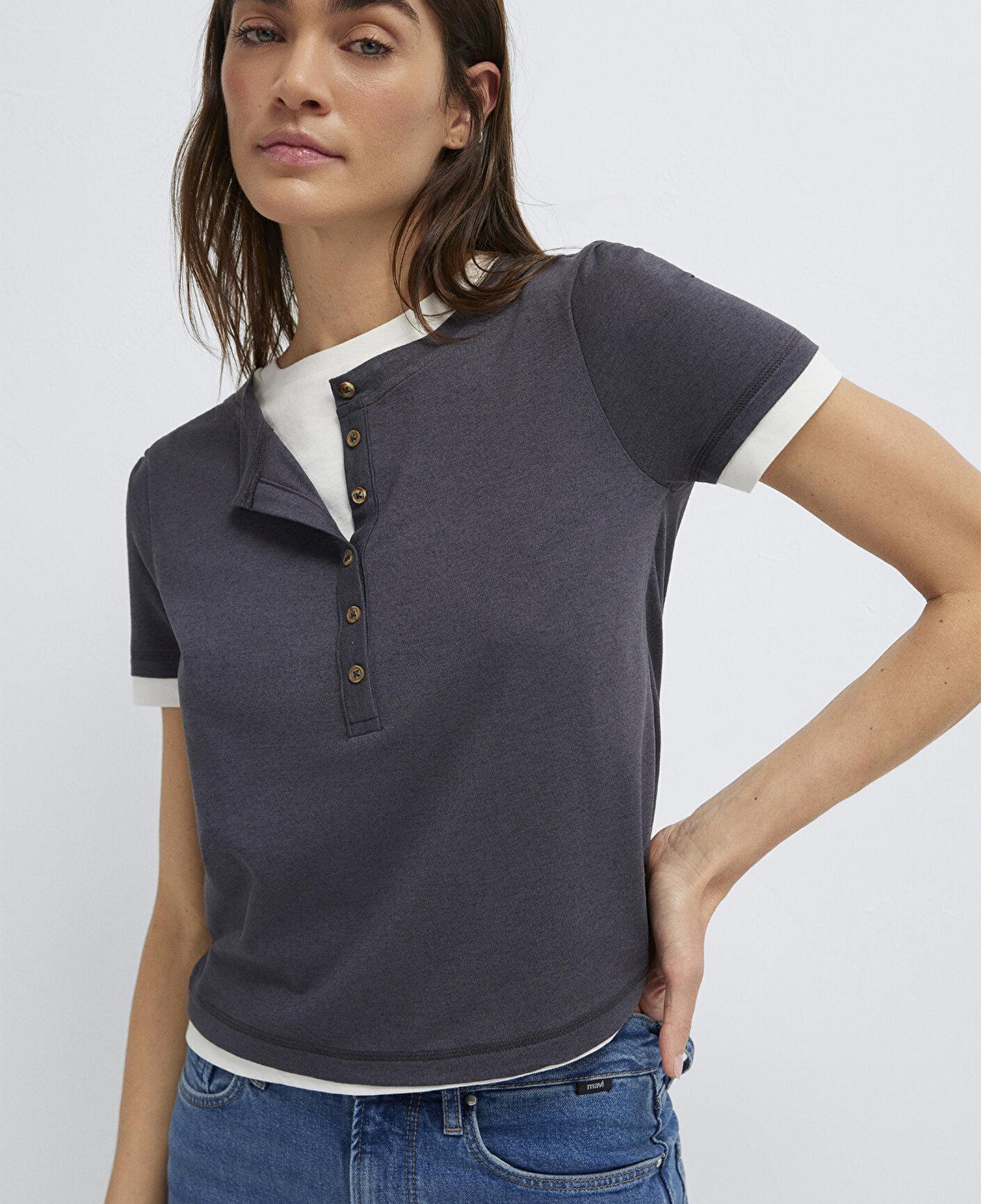 Mavi Antrasit Tişört Slim Fit / Dar Kesim 1614114-80932