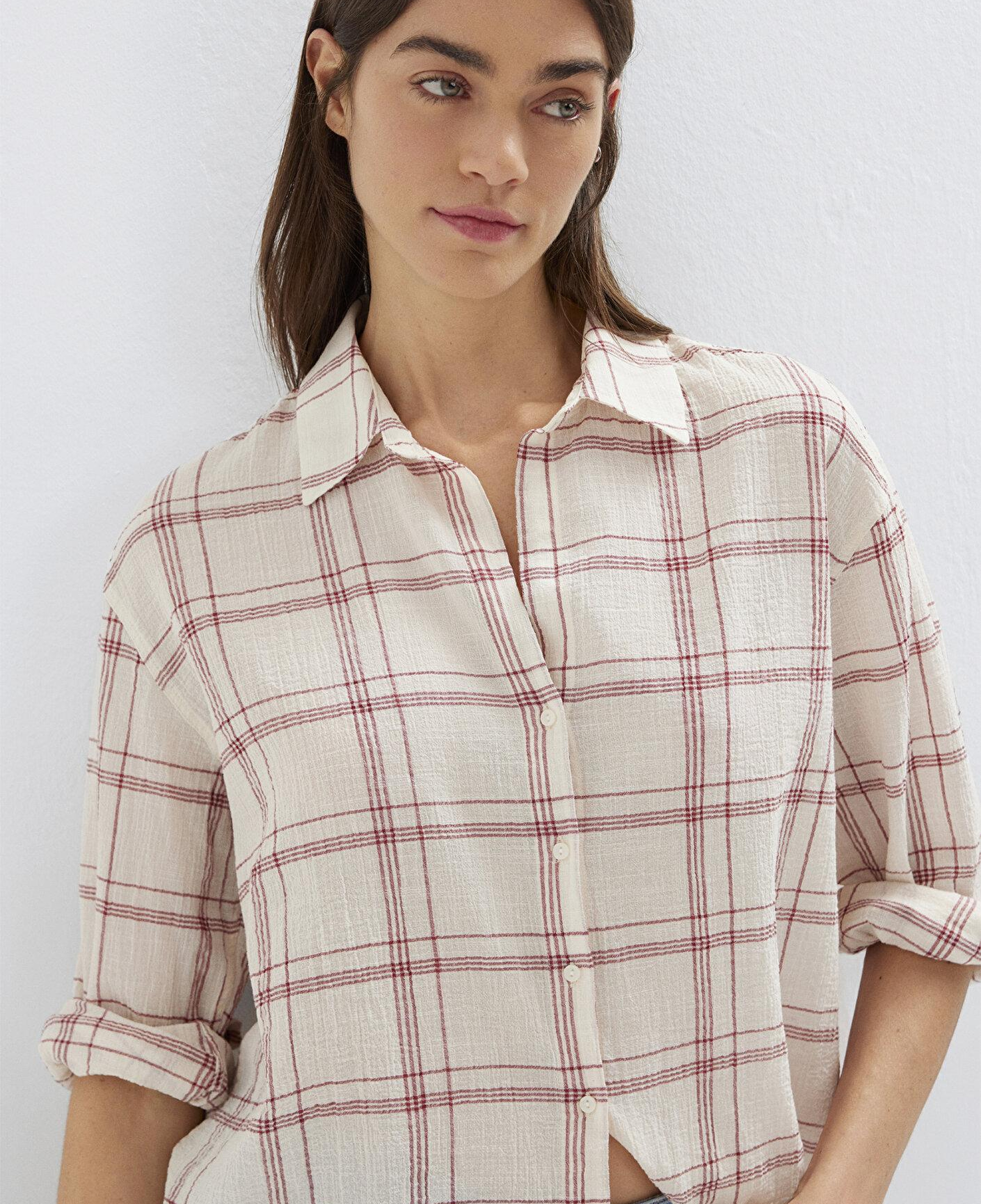 Mavi Kareli Gömlek Oversize / Geniş Kesim 1211543-83711