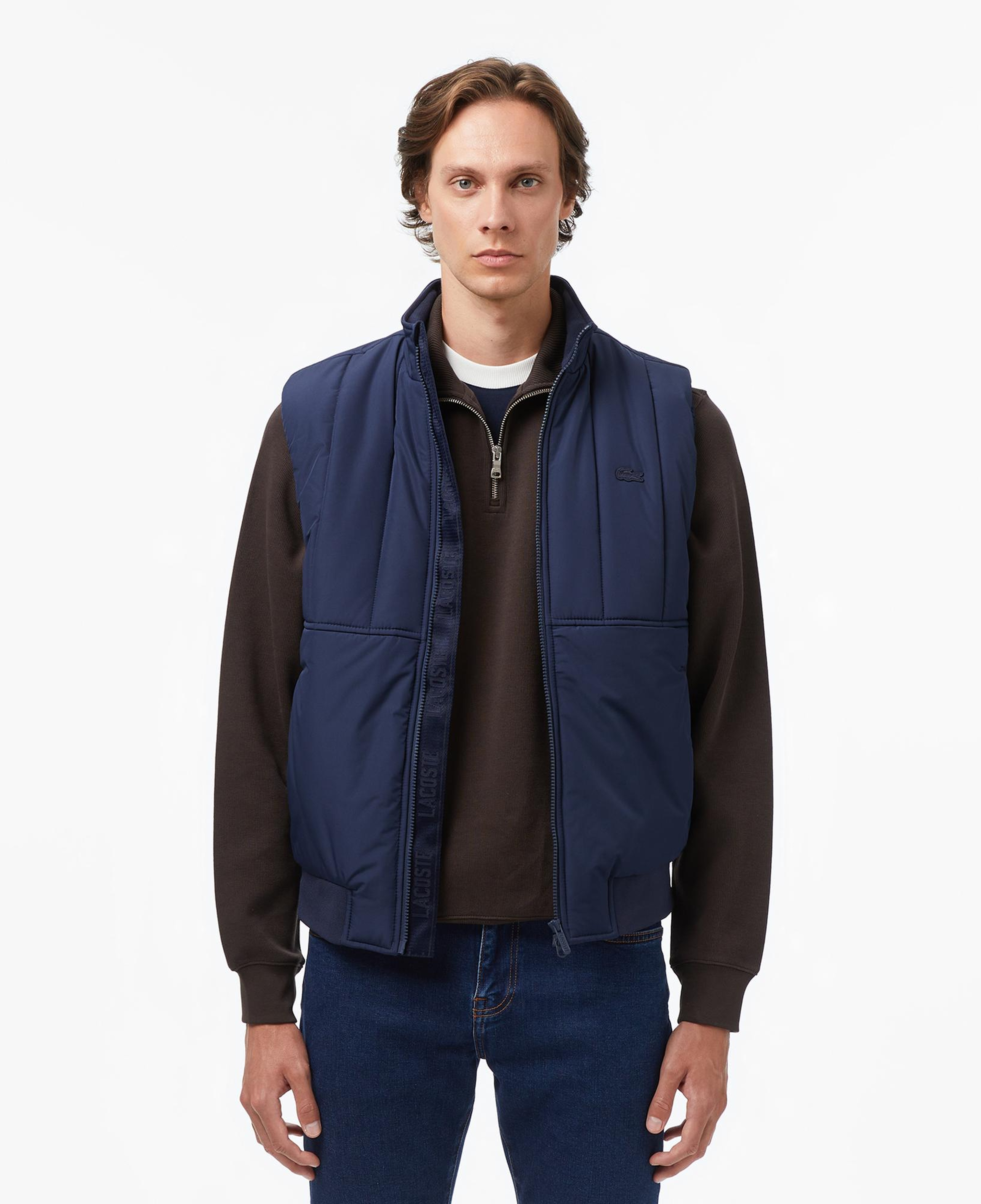 Lacoste Erkek Dik Yaka Lacivert Yelek