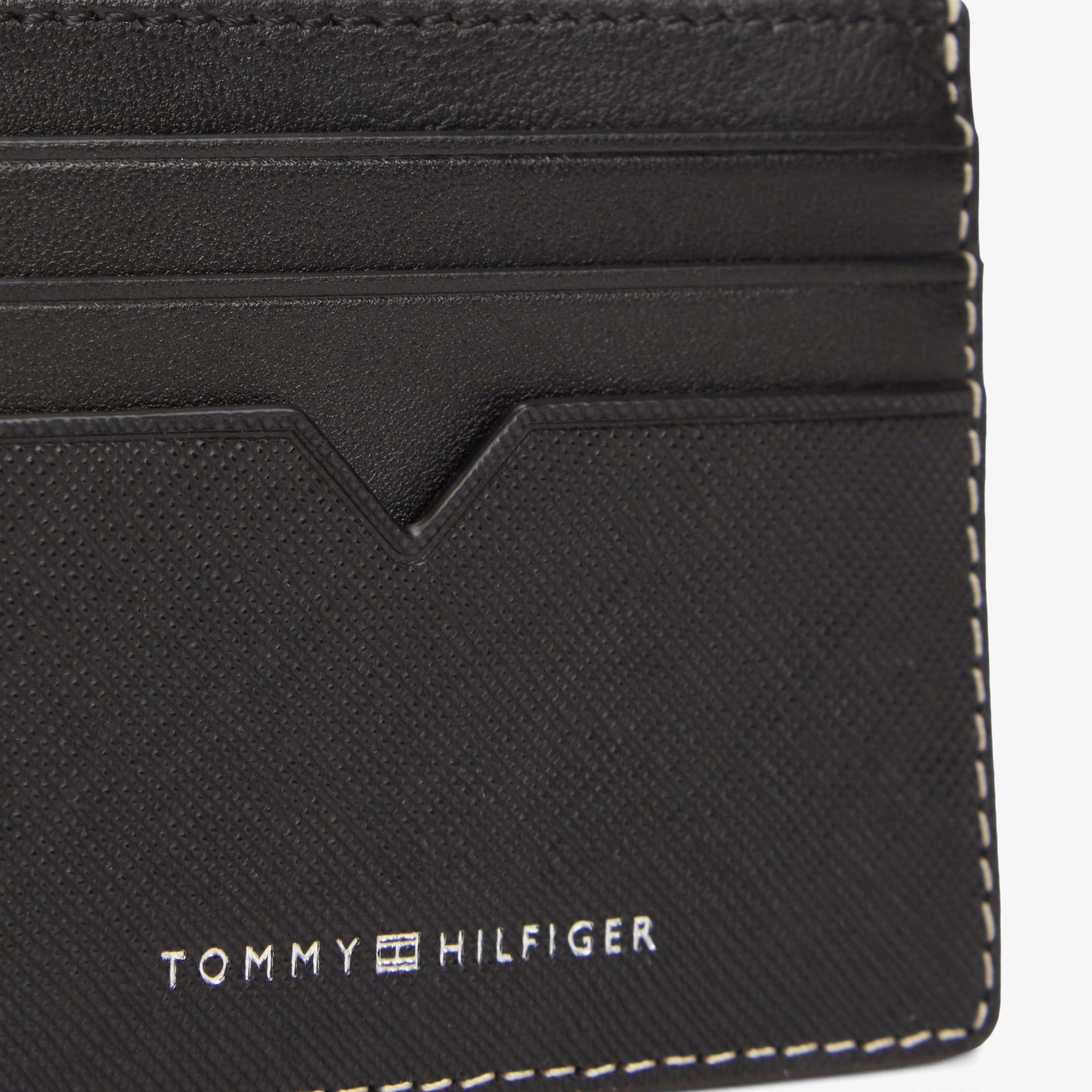 Tommy Hilfiger Saffiano Erkek Siyah Kartlık