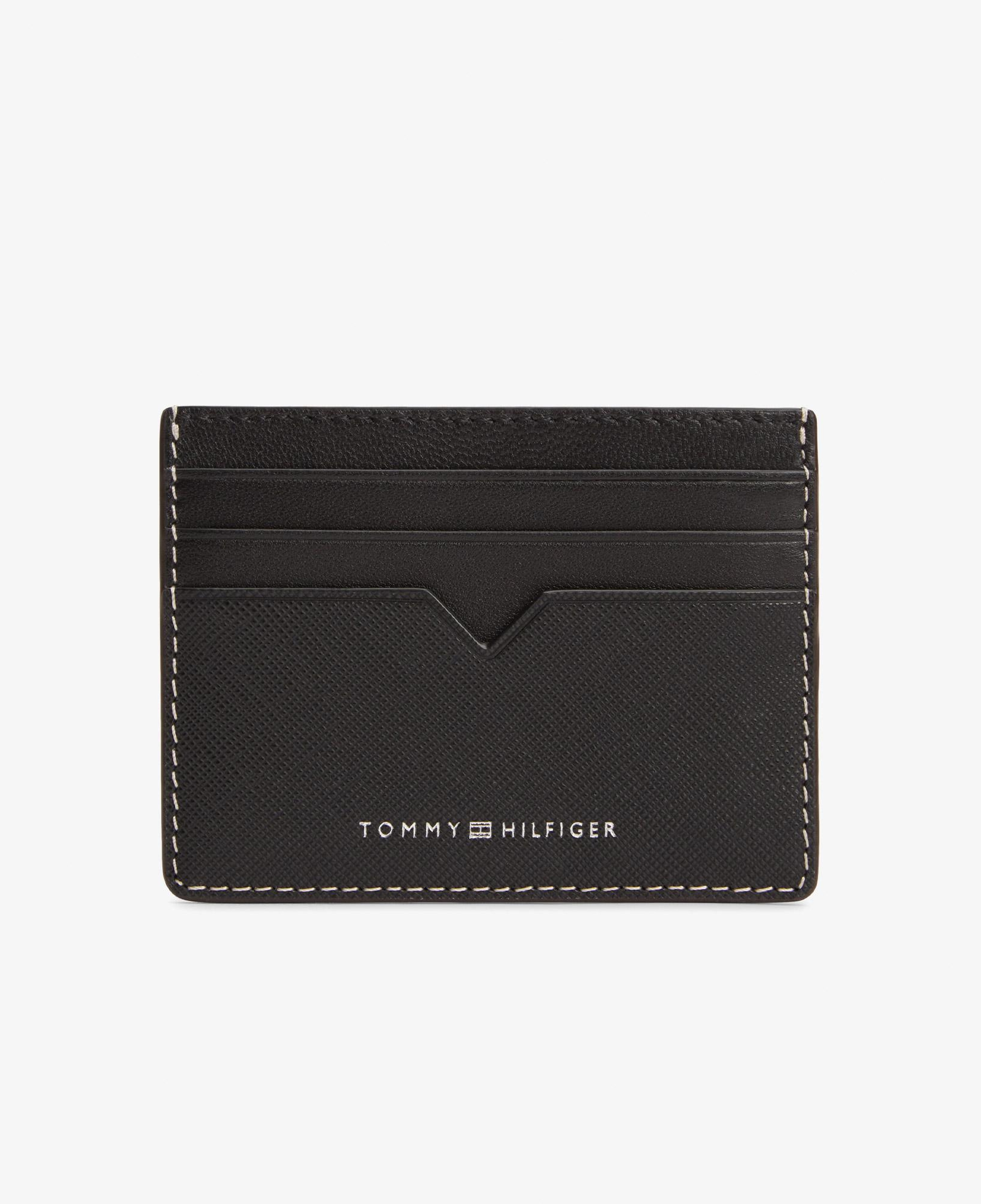 Tommy Hilfiger Saffiano Erkek Siyah Kartlık