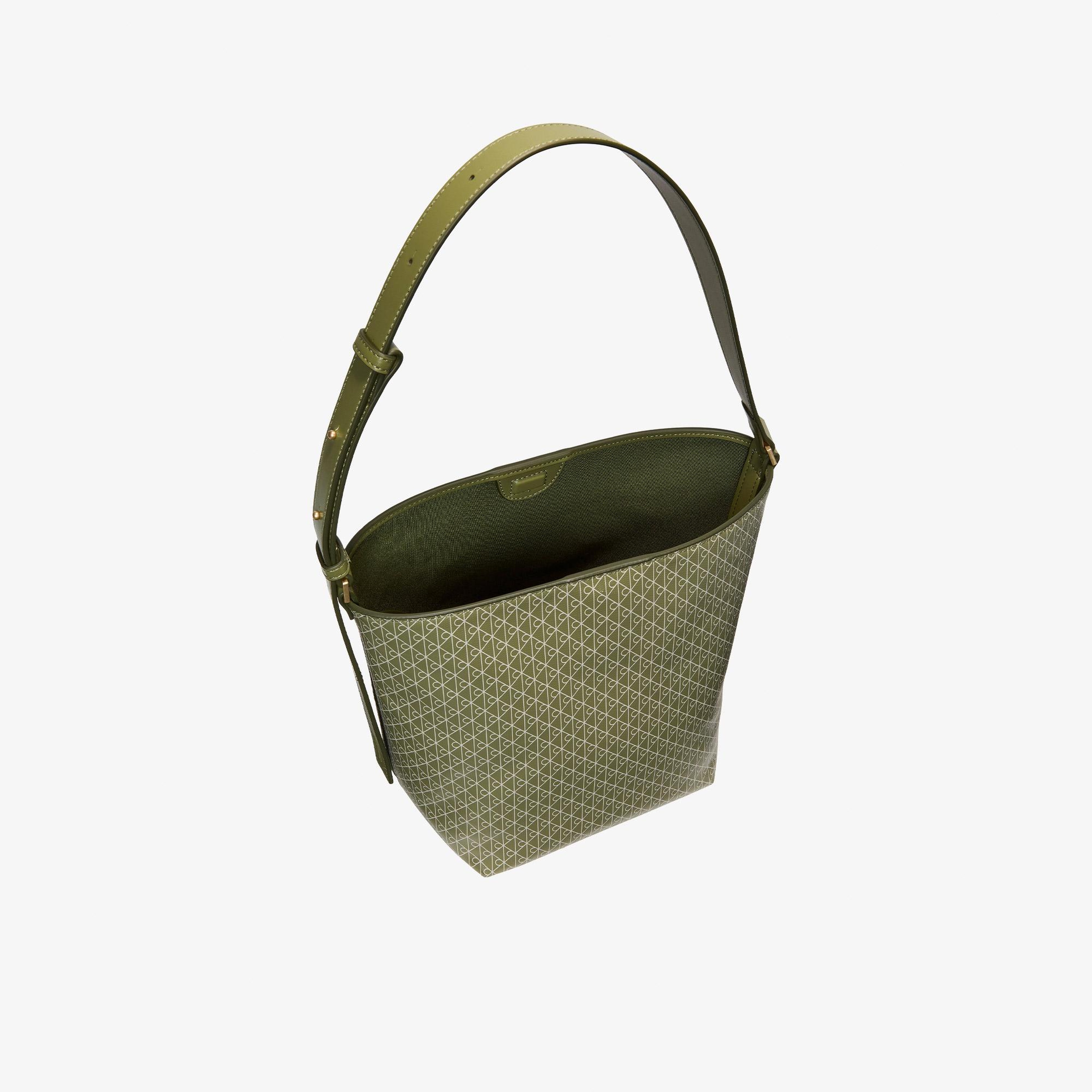 Calvin Klein Emblem Medium Bucket Kadın Yeşil El Çantası