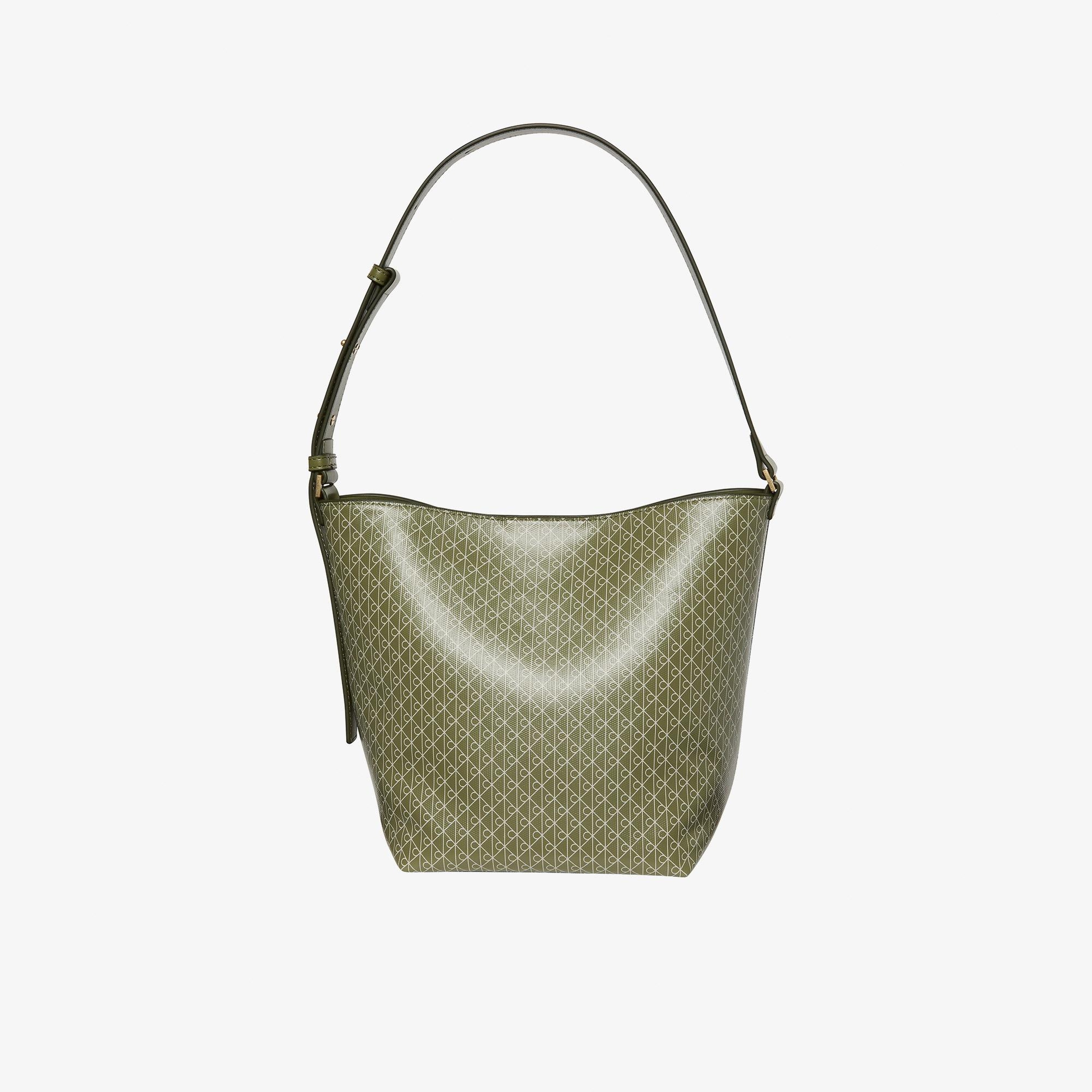 Calvin Klein Emblem Medium Bucket Kadın Yeşil El Çantası