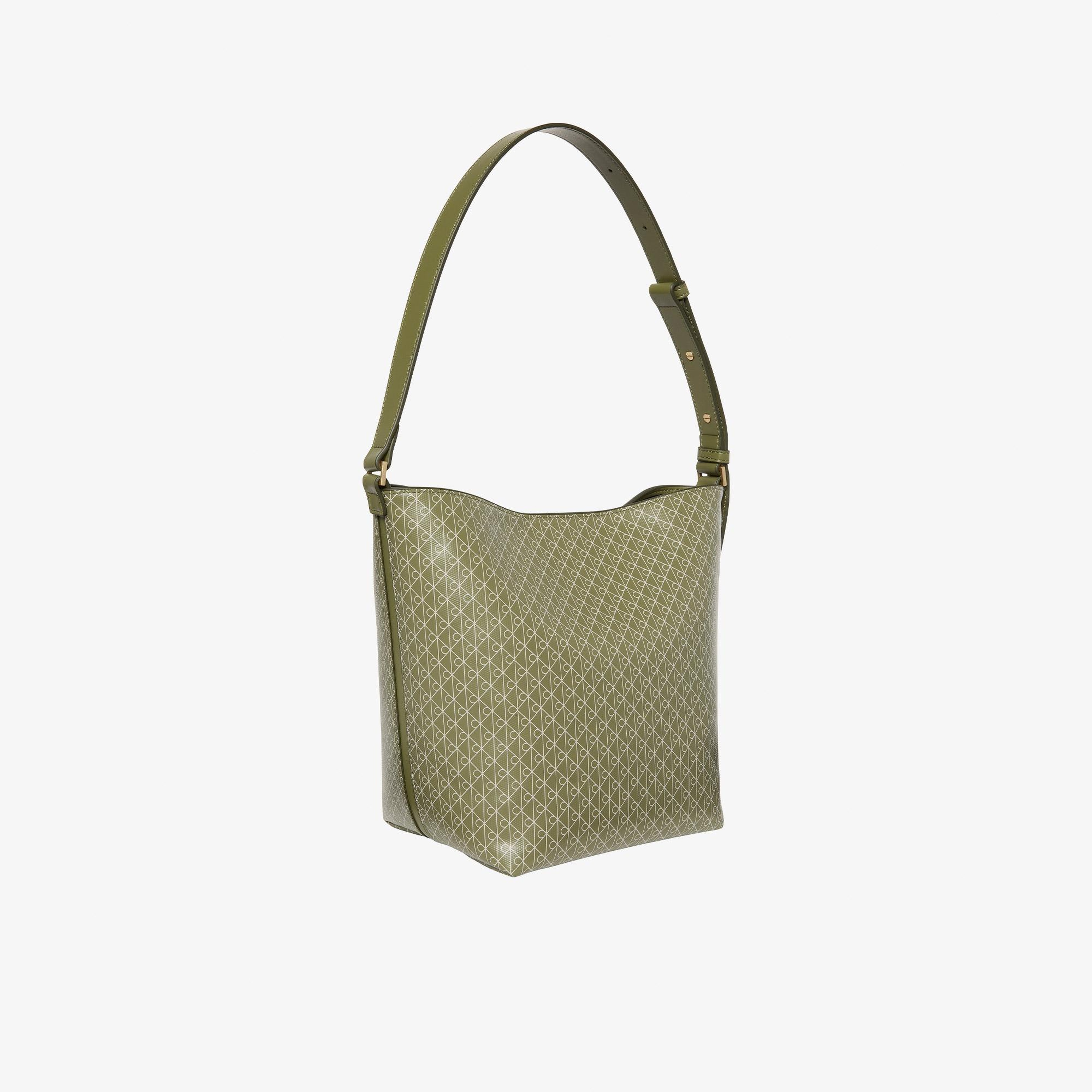 Calvin Klein Emblem Medium Bucket Kadın Yeşil El Çantası