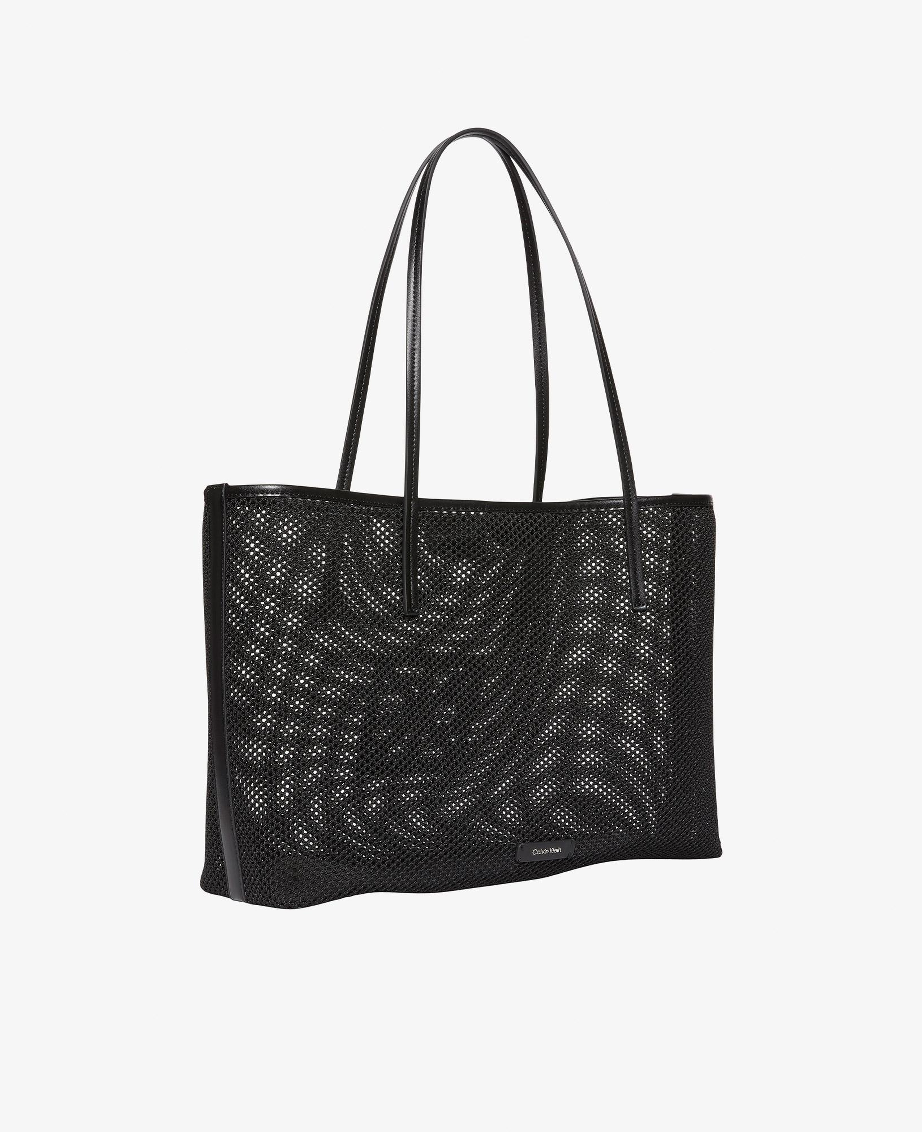 Calvin Klein Emblem Mesh Kadın Siyah Tote Çanta