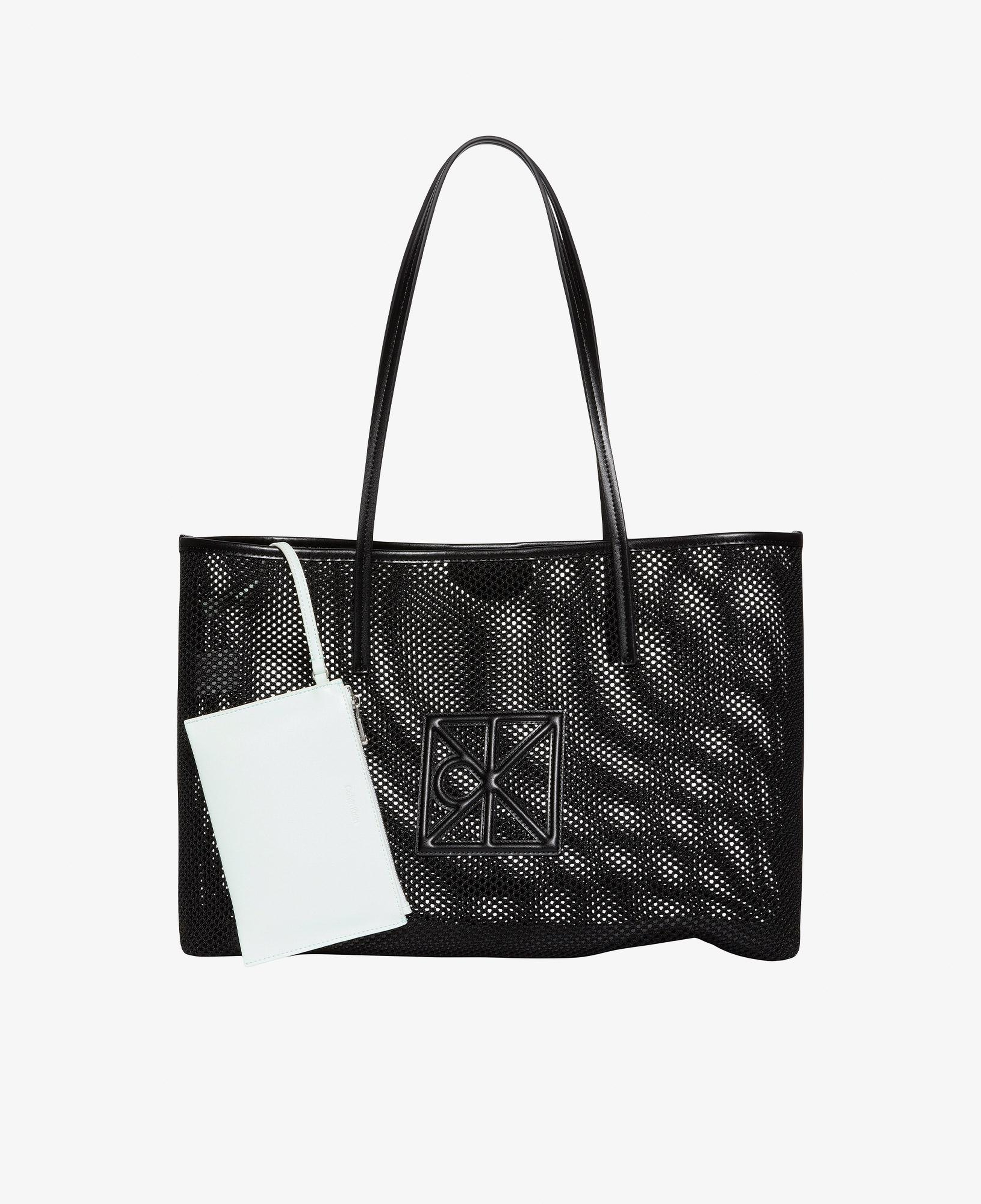 Calvin Klein Emblem Mesh Kadın Siyah Tote Çanta