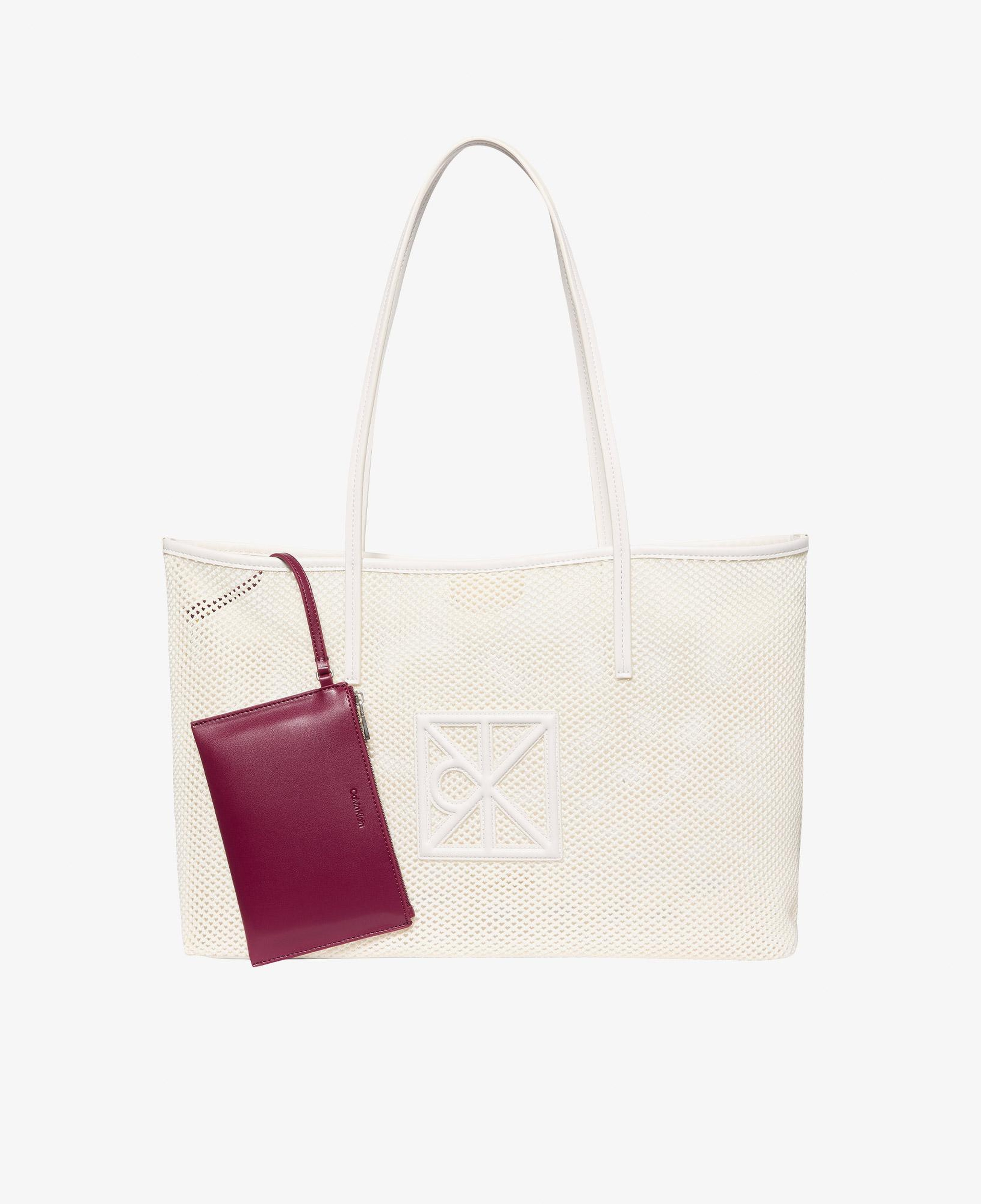 Calvin Klein Emblem Mesh Kadın Beyaz Tote Çanta