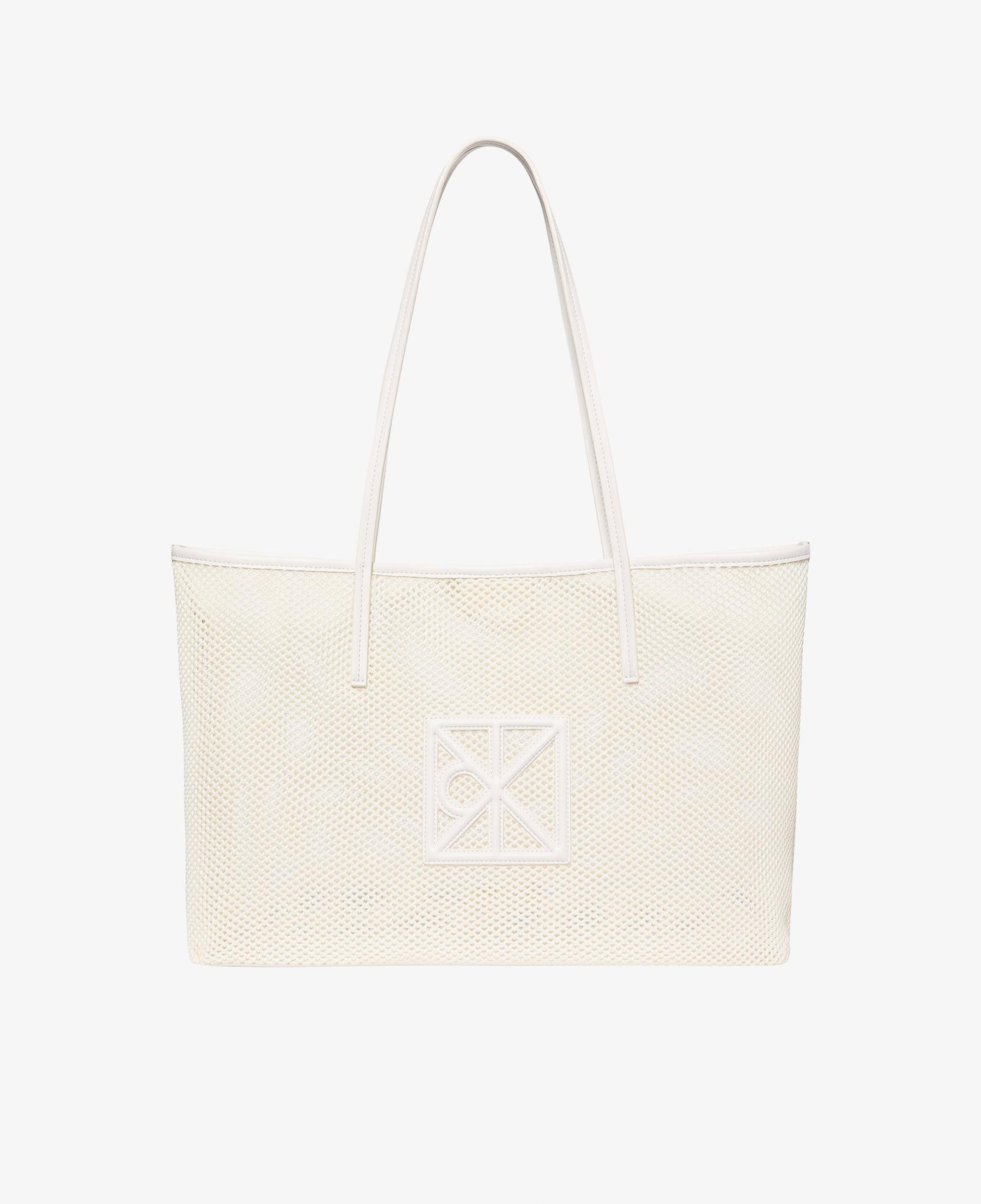 Calvin Klein Emblem Mesh Kadın Beyaz Tote Çanta