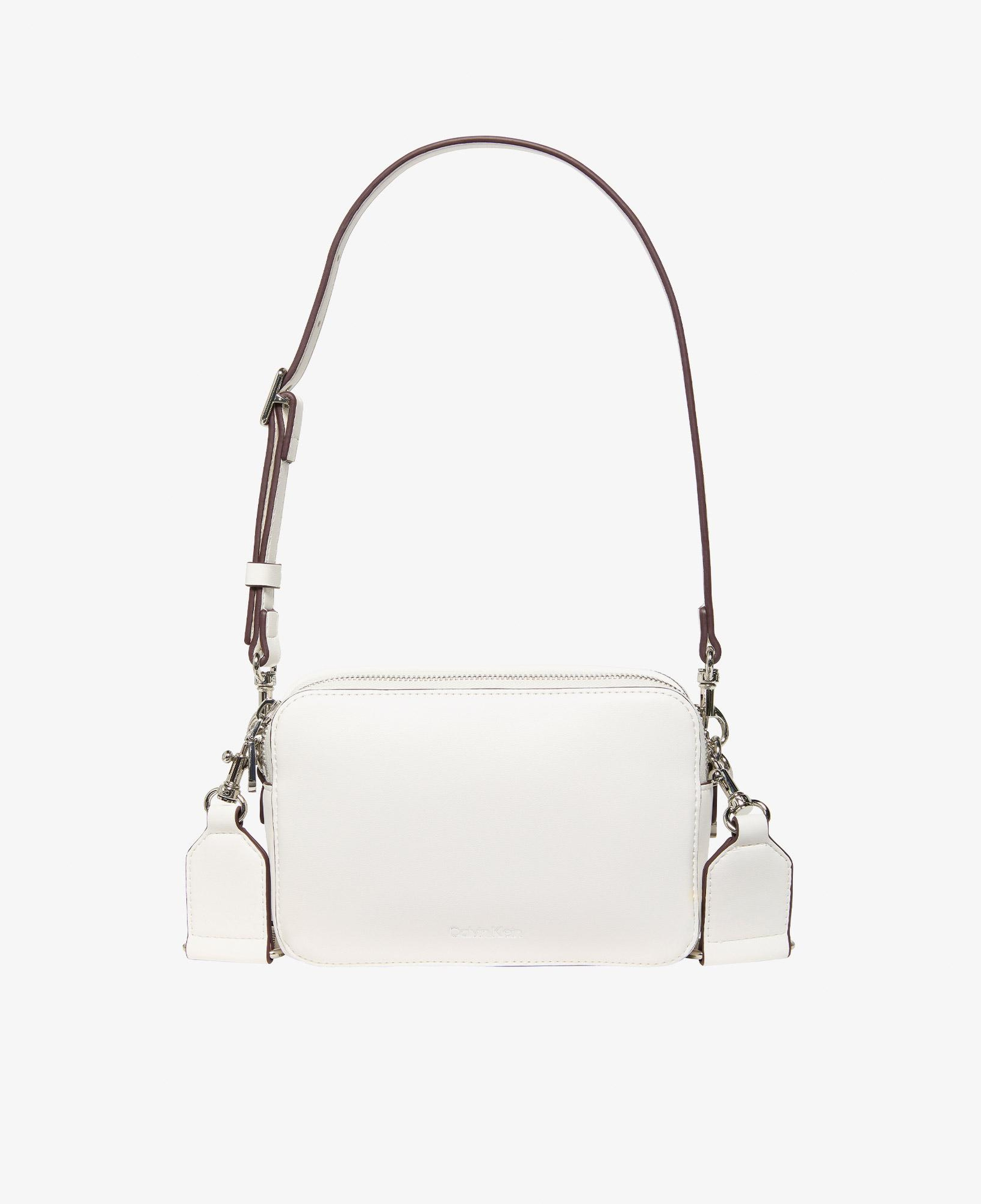Calvin Klein Webbing Double Strap Camera Kadın Beyaz Çapraz Çanta