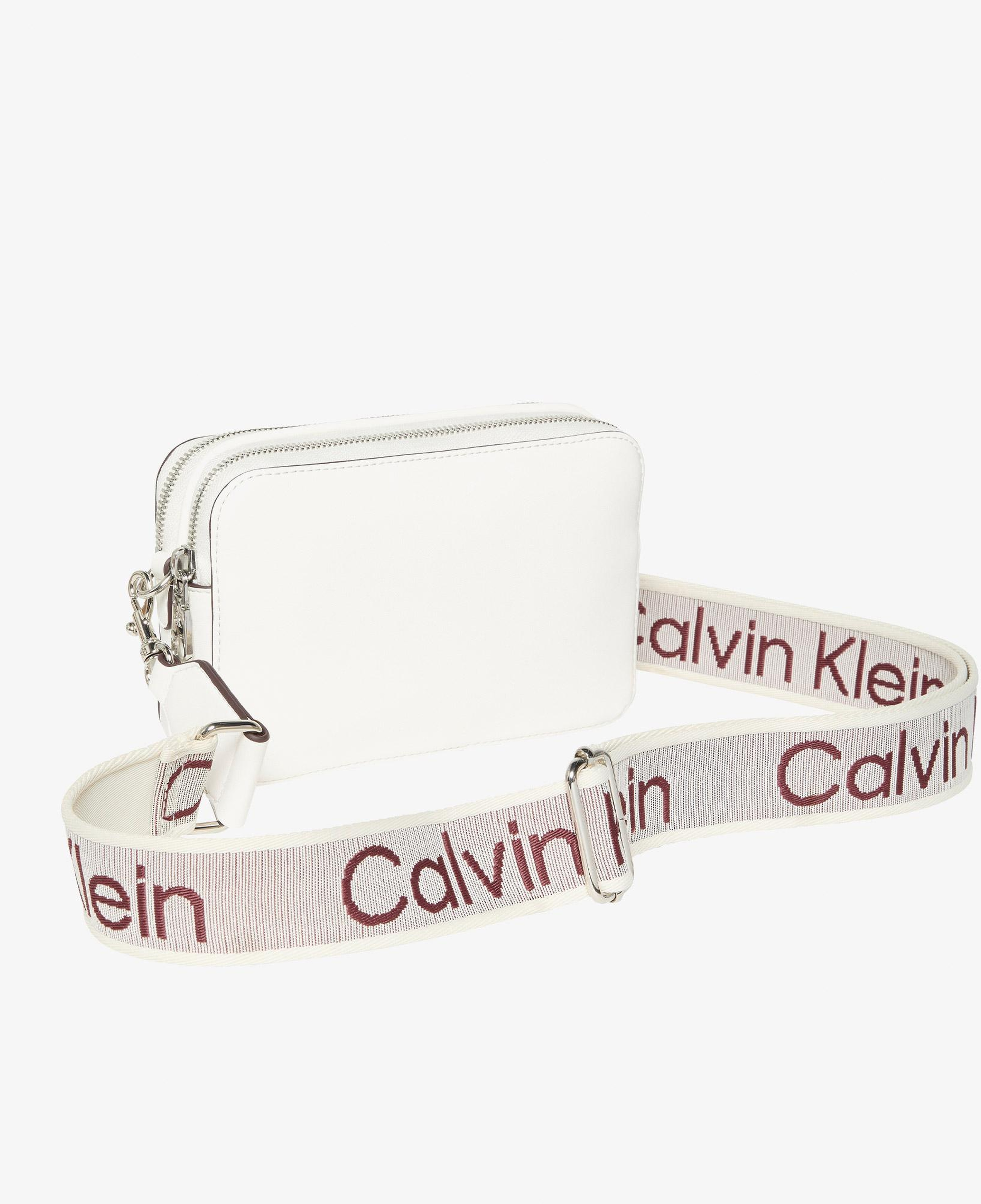 Calvin Klein Webbing Double Strap Camera Kadın Beyaz Çapraz Çanta