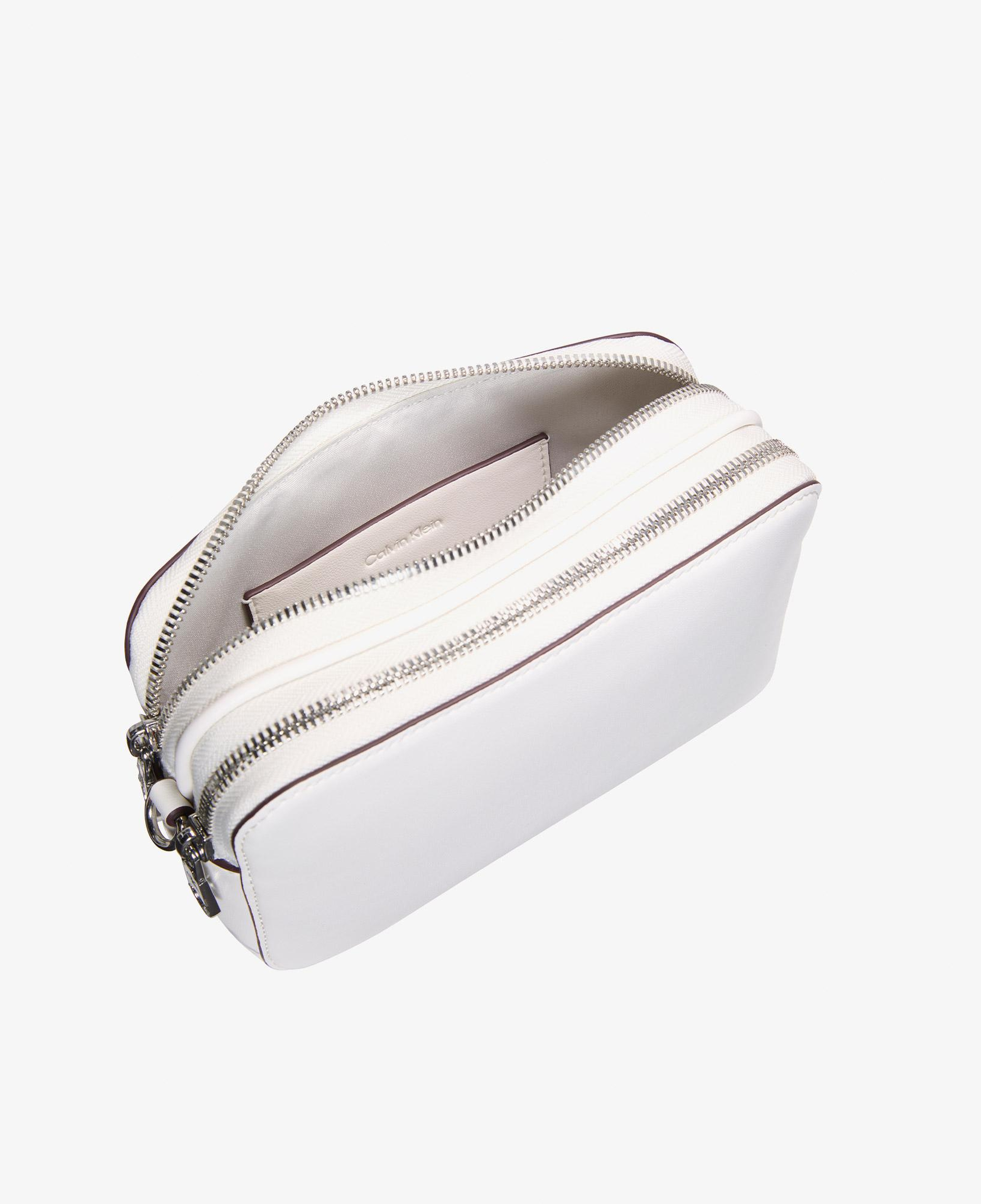 Calvin Klein Webbing Double Strap Camera Kadın Beyaz Çapraz Çanta