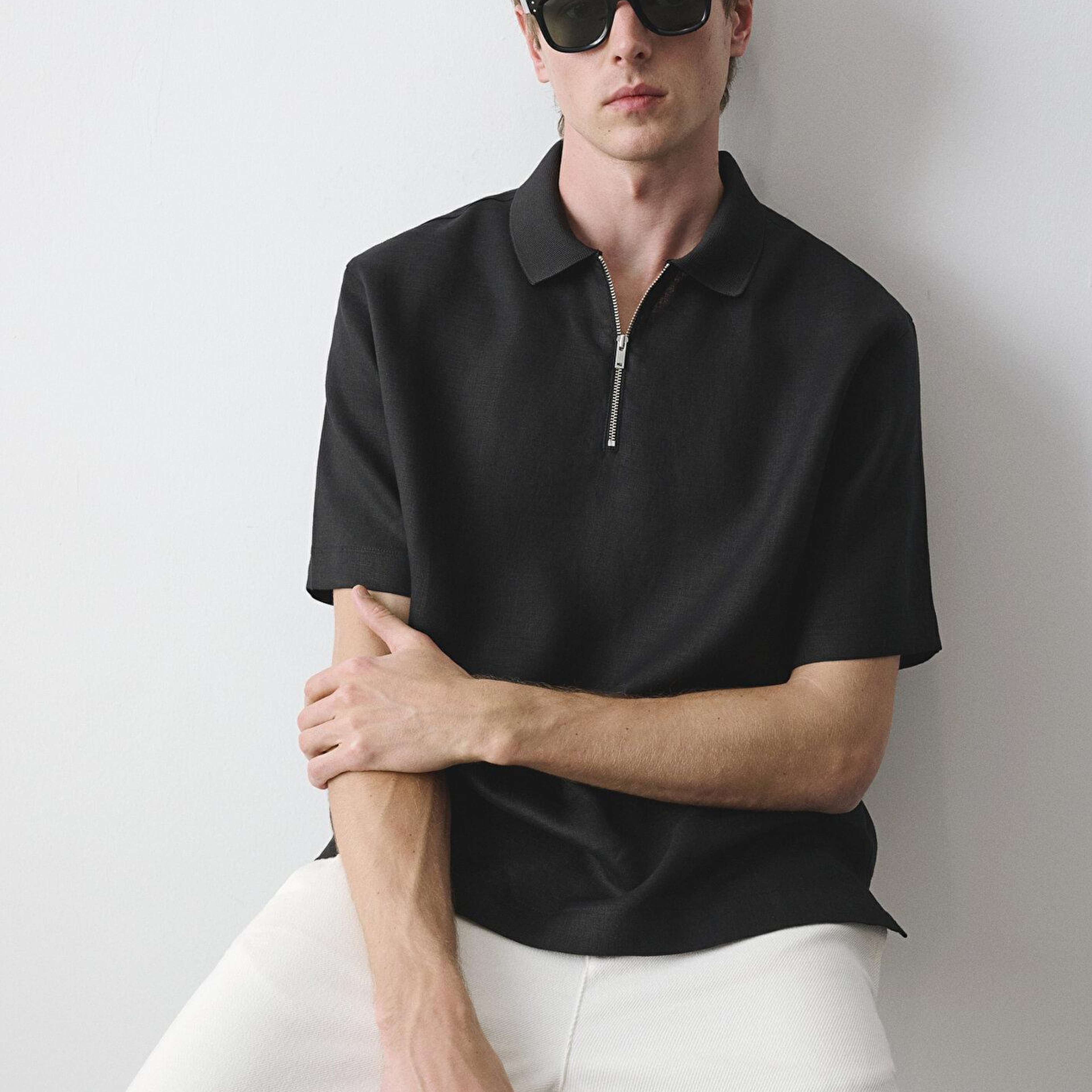 Mavi Mavi Black Siyah Keten Gömlek Loose Fit / Bol Rahat Kesim 0211964-900