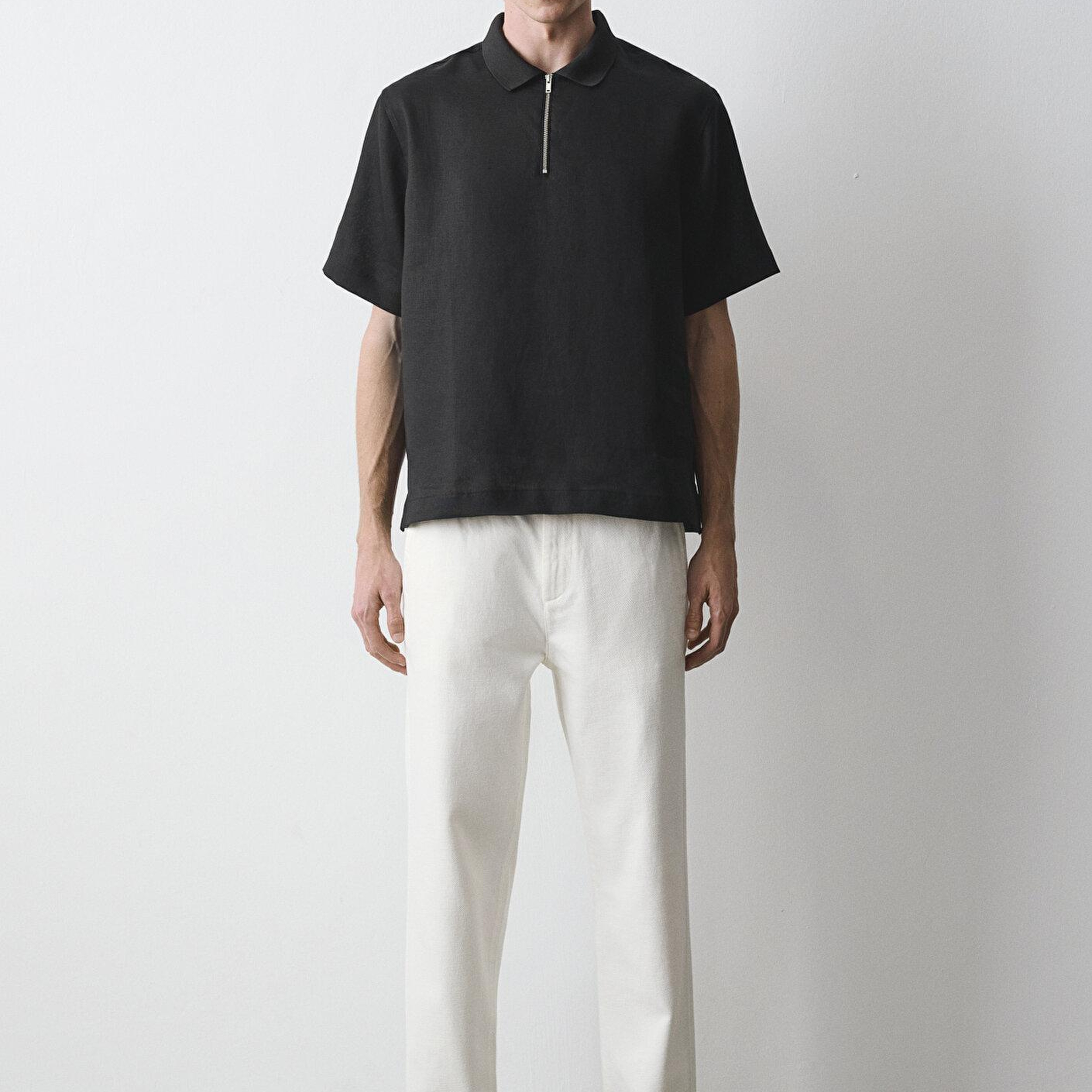 Mavi Mavi Black Siyah Keten Gömlek Loose Fit / Bol Rahat Kesim 0211964-900
