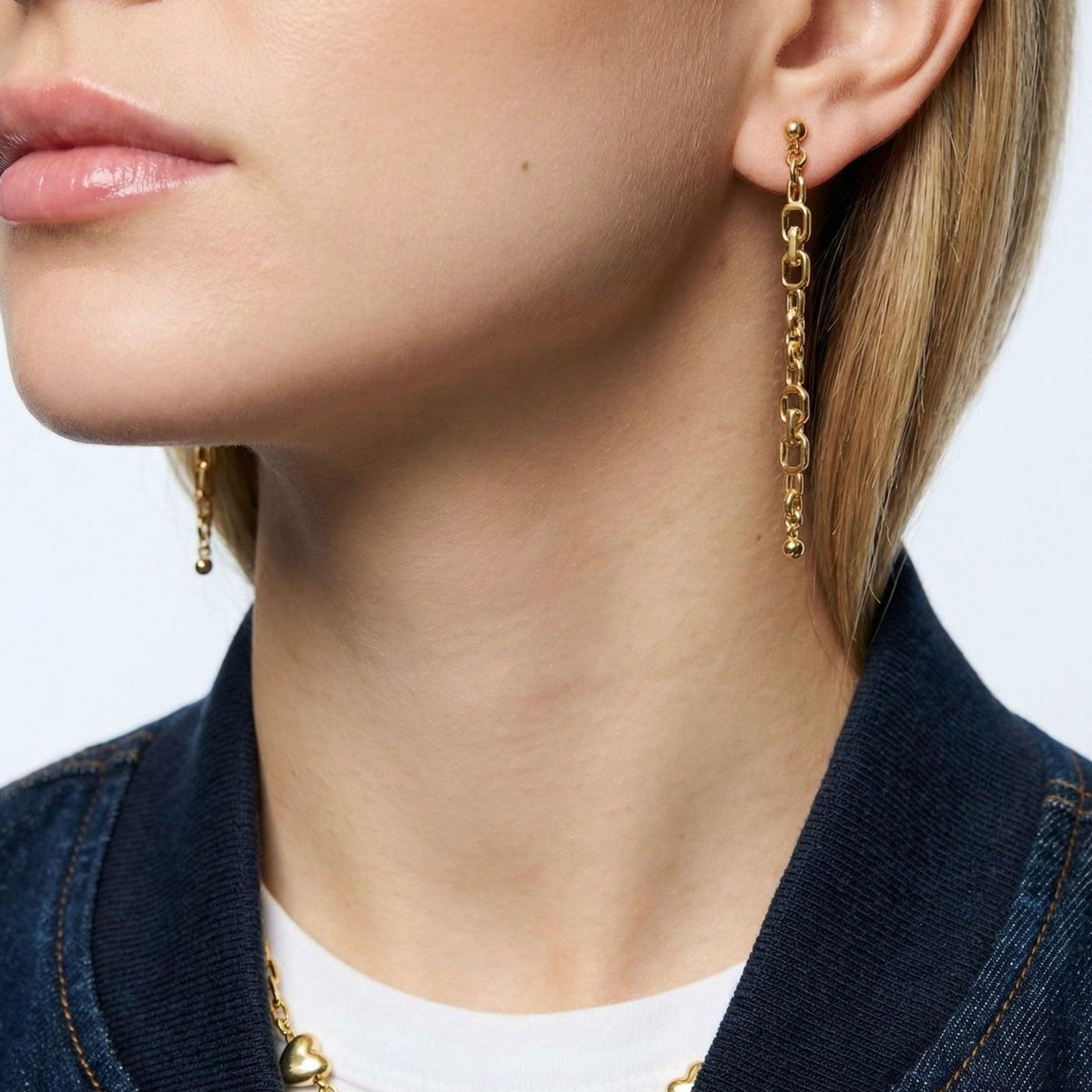 BERRİN ÖZKAN GOLDEN LINK KADIN KÜPE