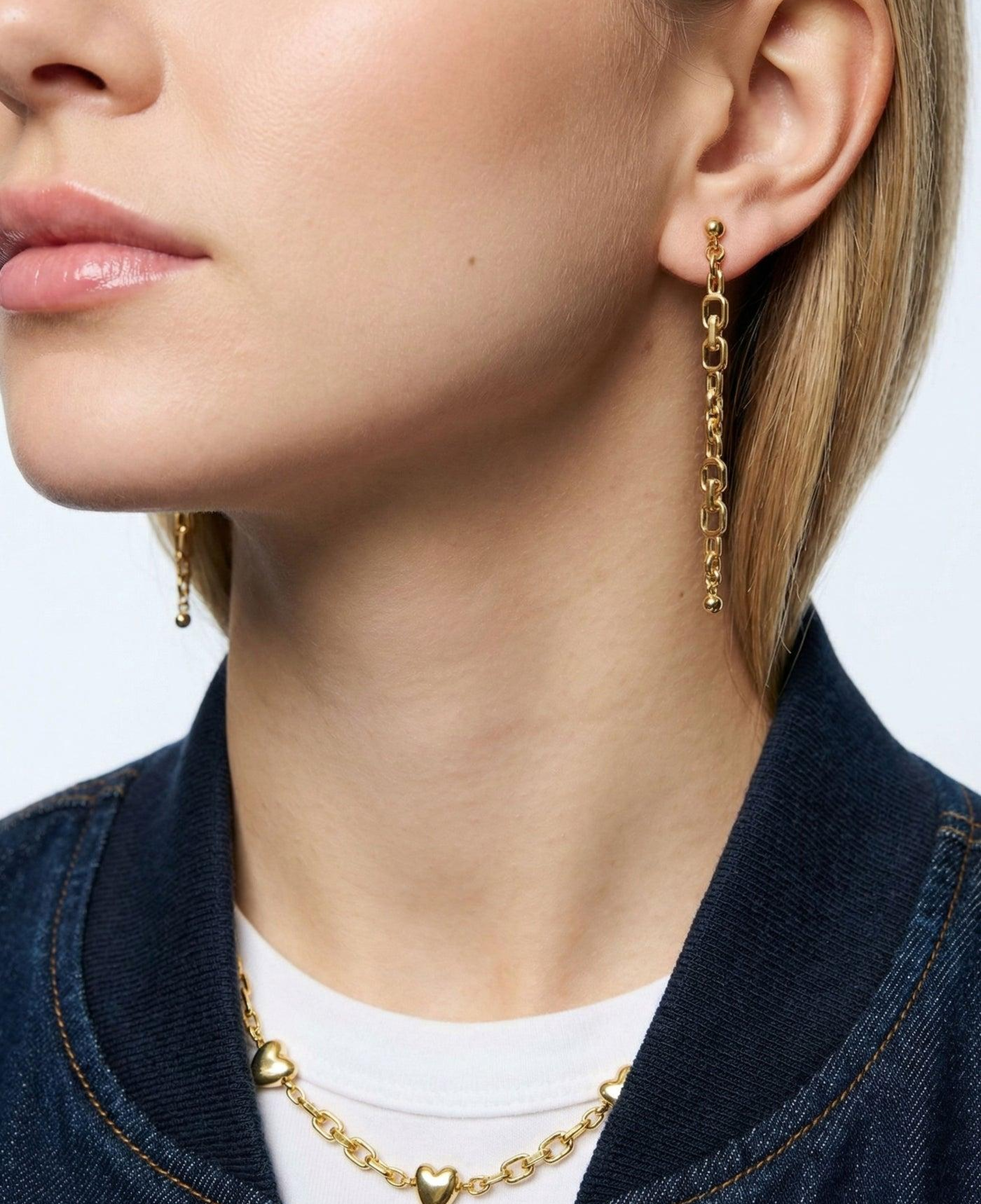 BERRİN ÖZKAN GOLDEN LINK KADIN KÜPE