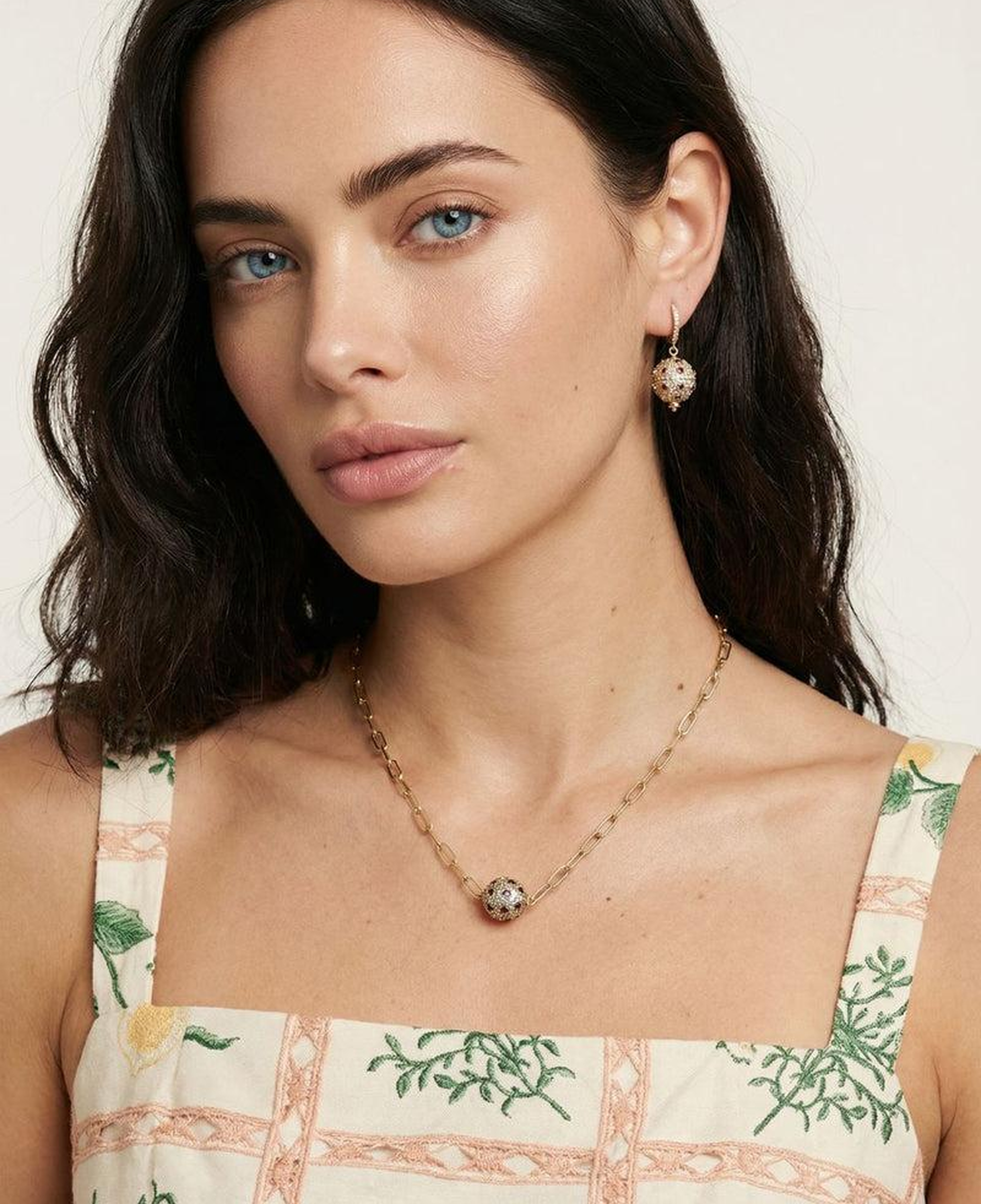 BERRİN ÖZKAN LUNA RUBY ALTIN KAPLAMA ZİNCİR KADIN KOLYE