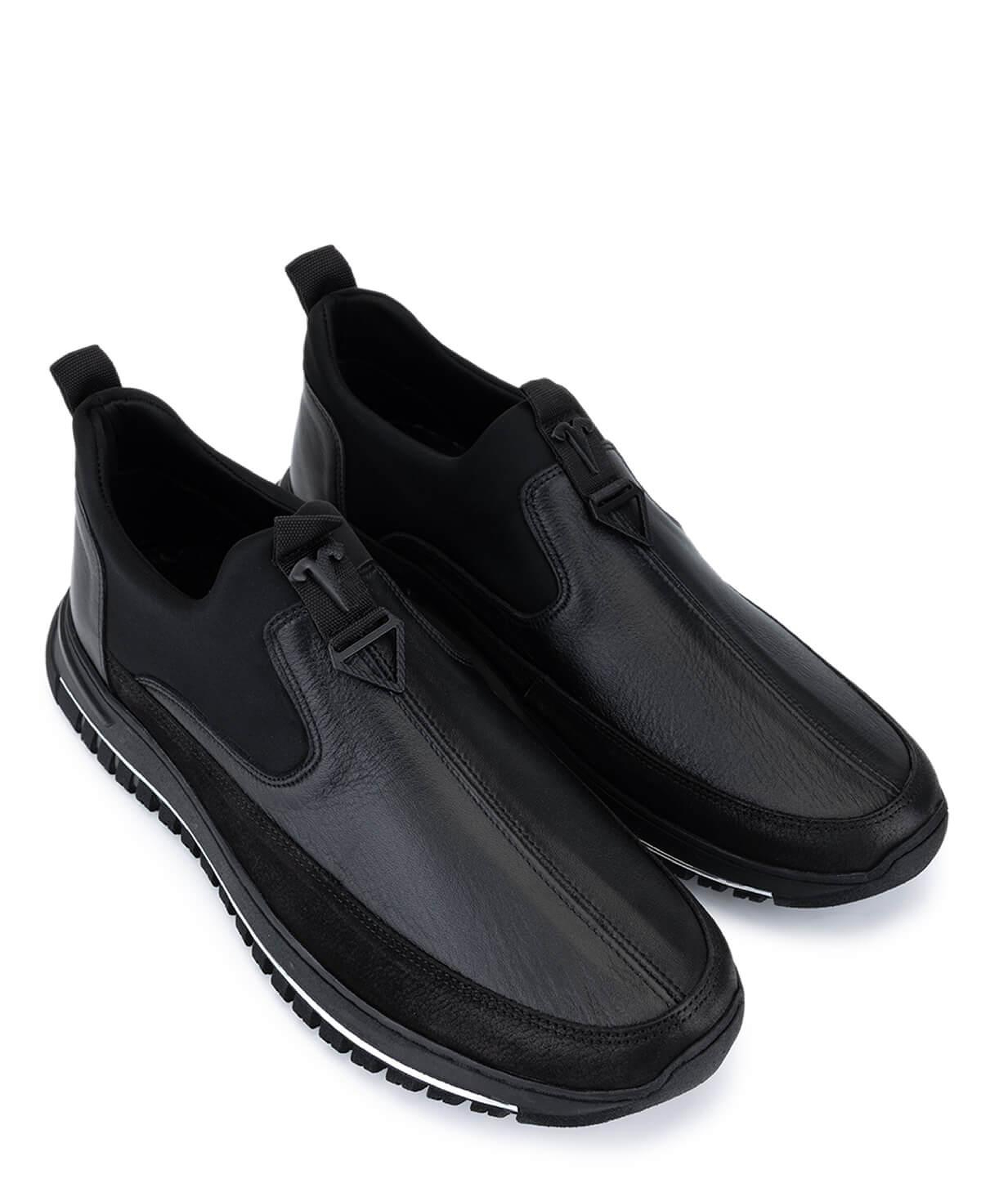 Tamer Tanca Erkek Hakiki Deri Siyah/Siyah Sneakers & Spor Ayakkabı