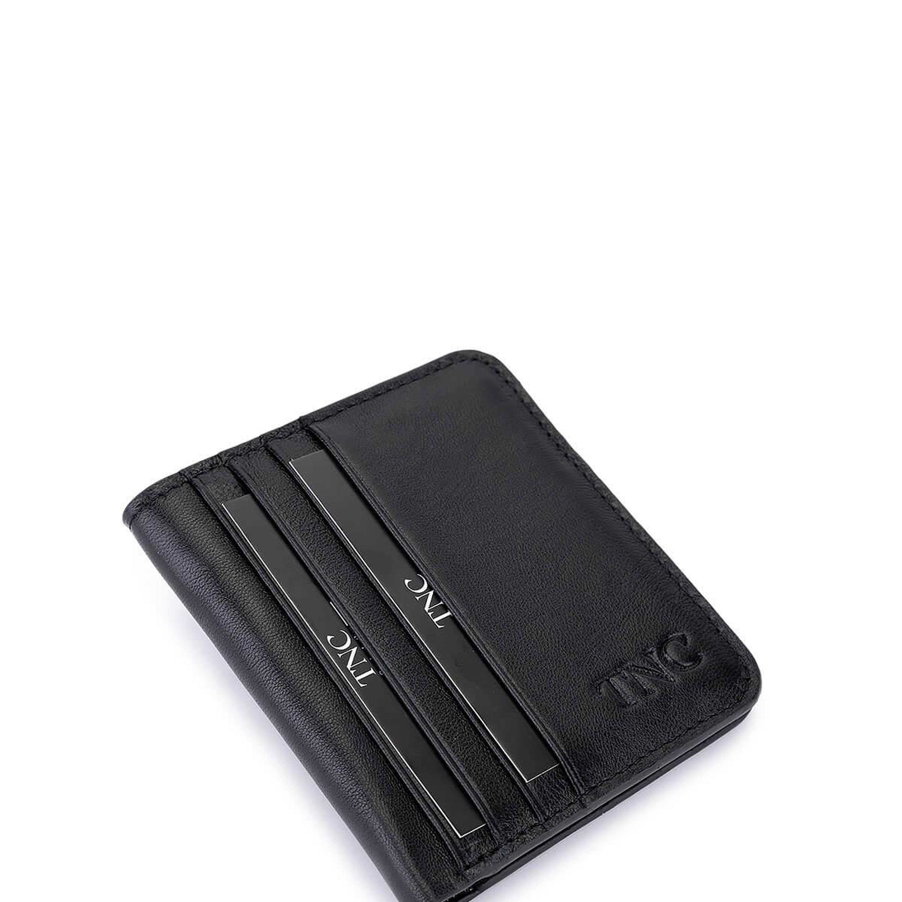 Tamer Tanca Unisex Hakiki Deri Siyah Kartlık