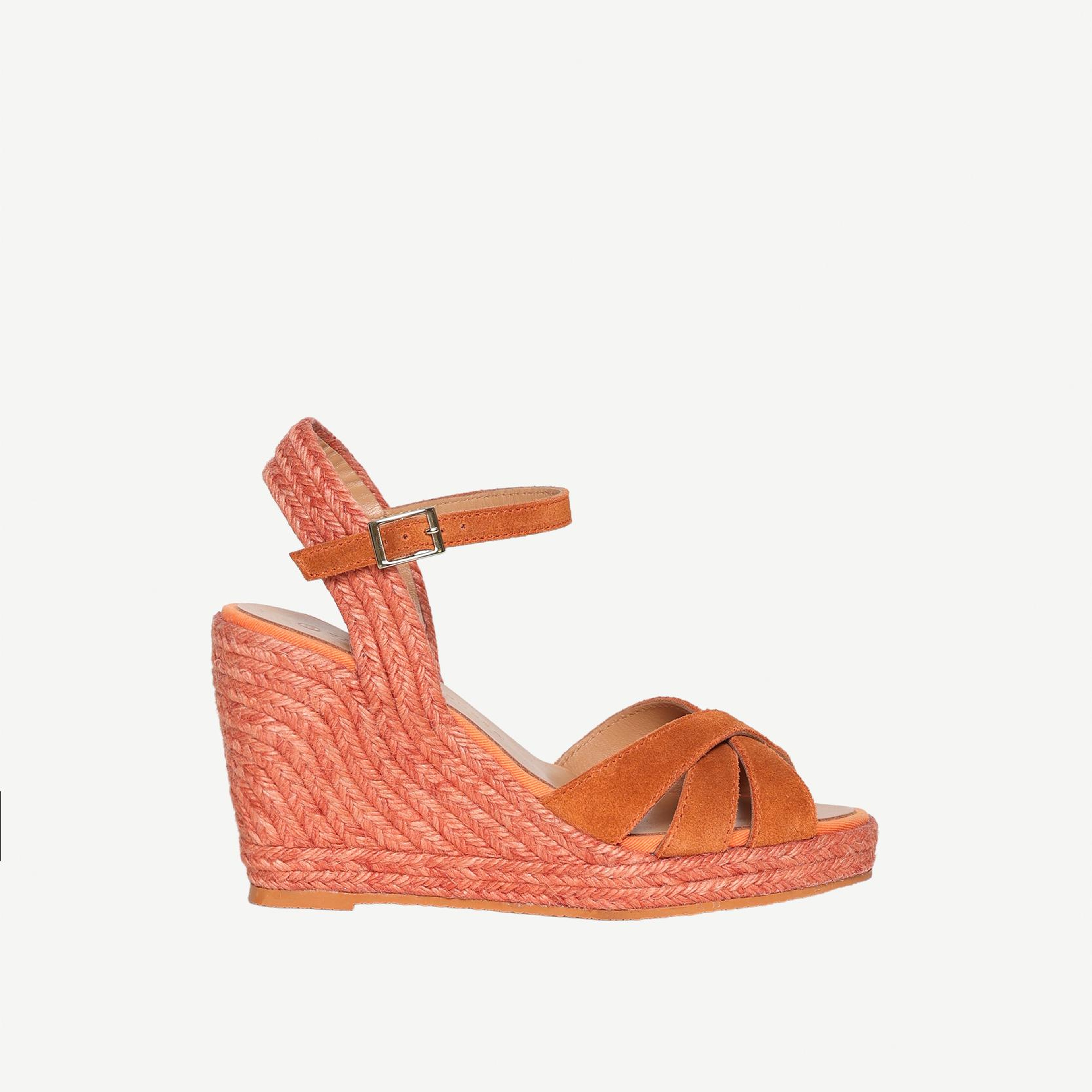 YARGICI Çapraz Bantlı Dolgu Süet Espadril