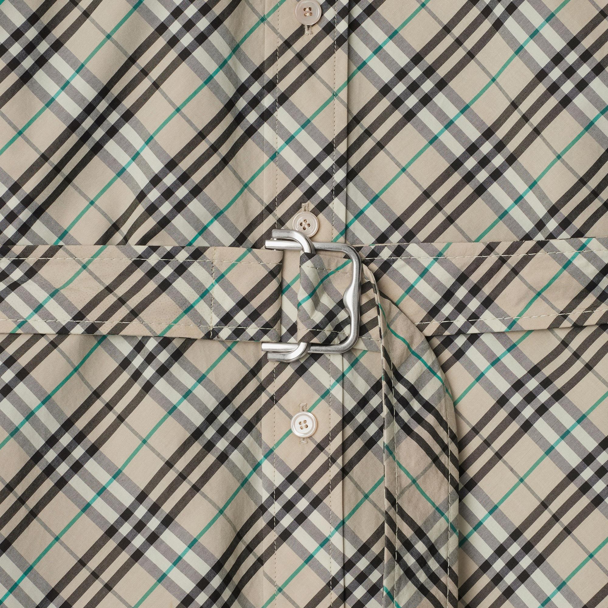 Burberry Tec Cotton Kadın Bej Elbise