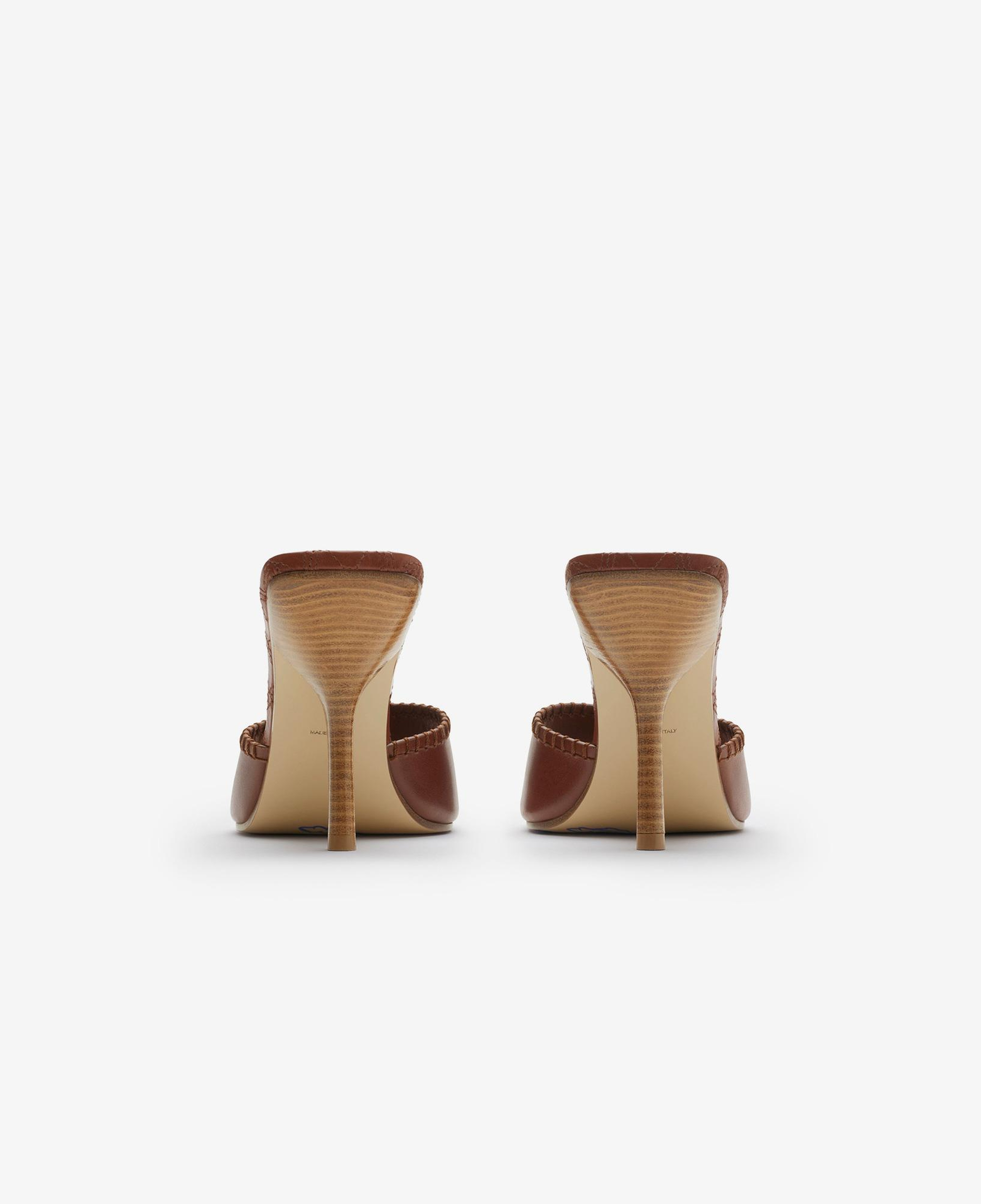 Burberry Leather Cabana Mules Kadın Kahverengi Topuklu Terlik