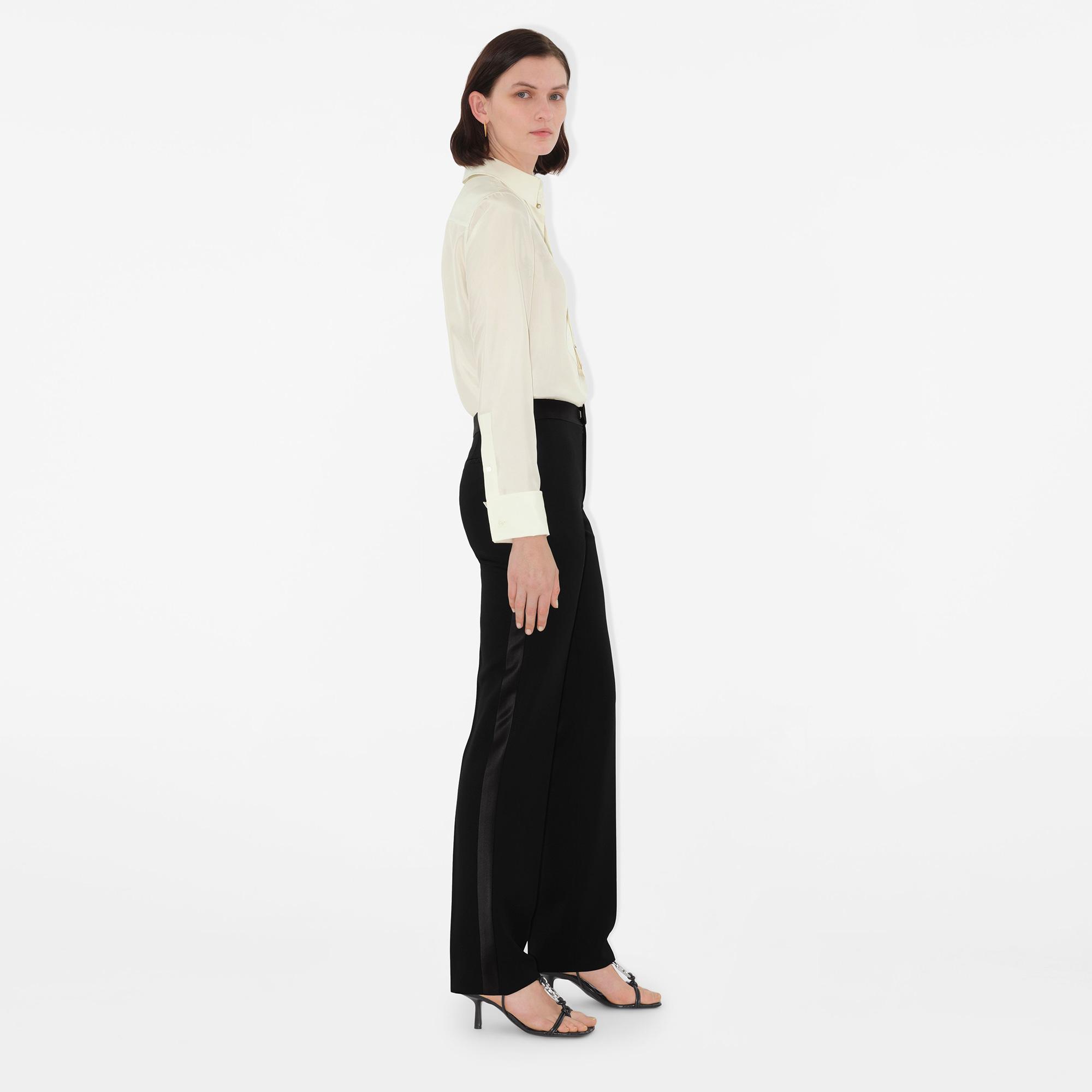Burberry Wool Tuxedo Kadın Siyah Pantolon