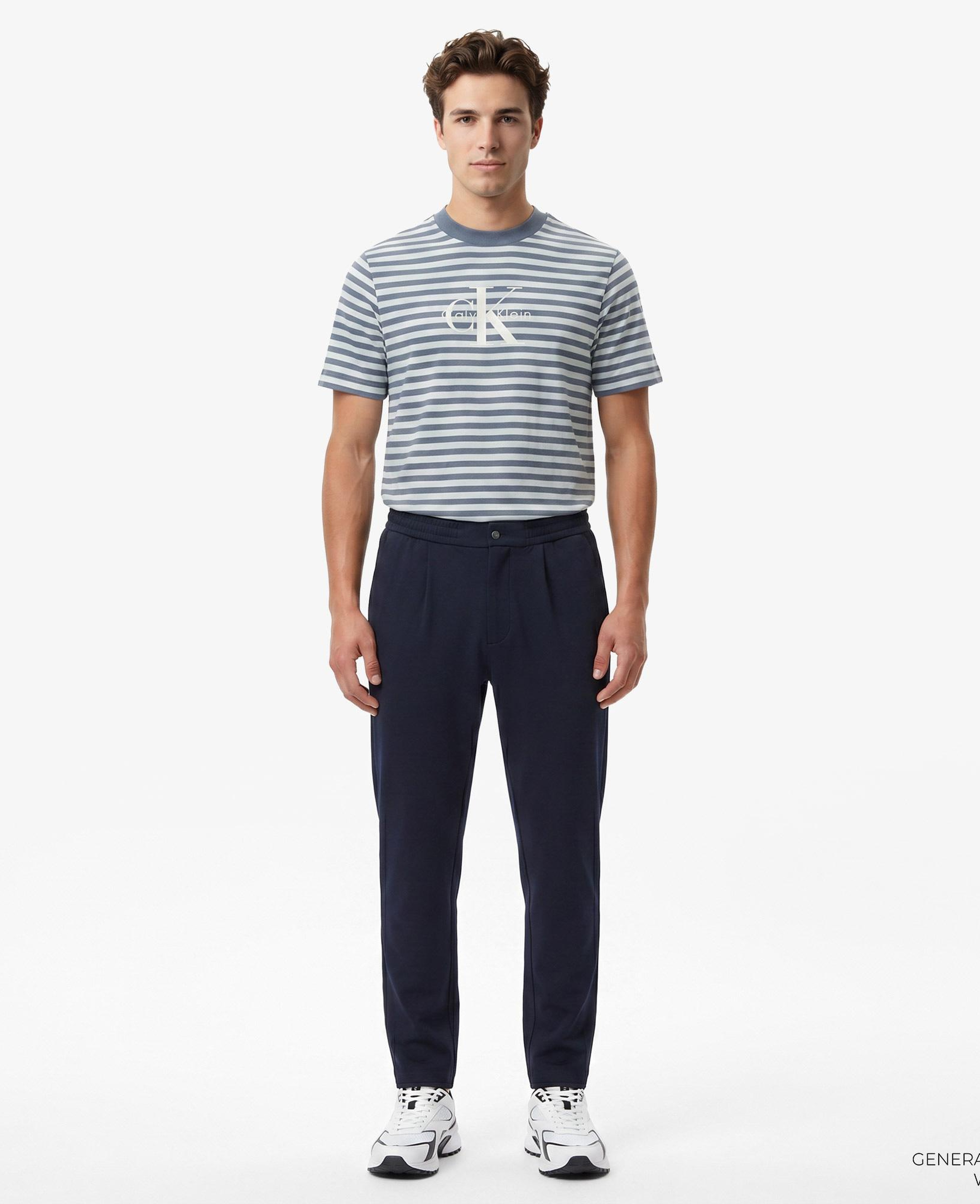 Calvin Klein Tapered Tech Knit Pleated Erkek Mavi Pantolon