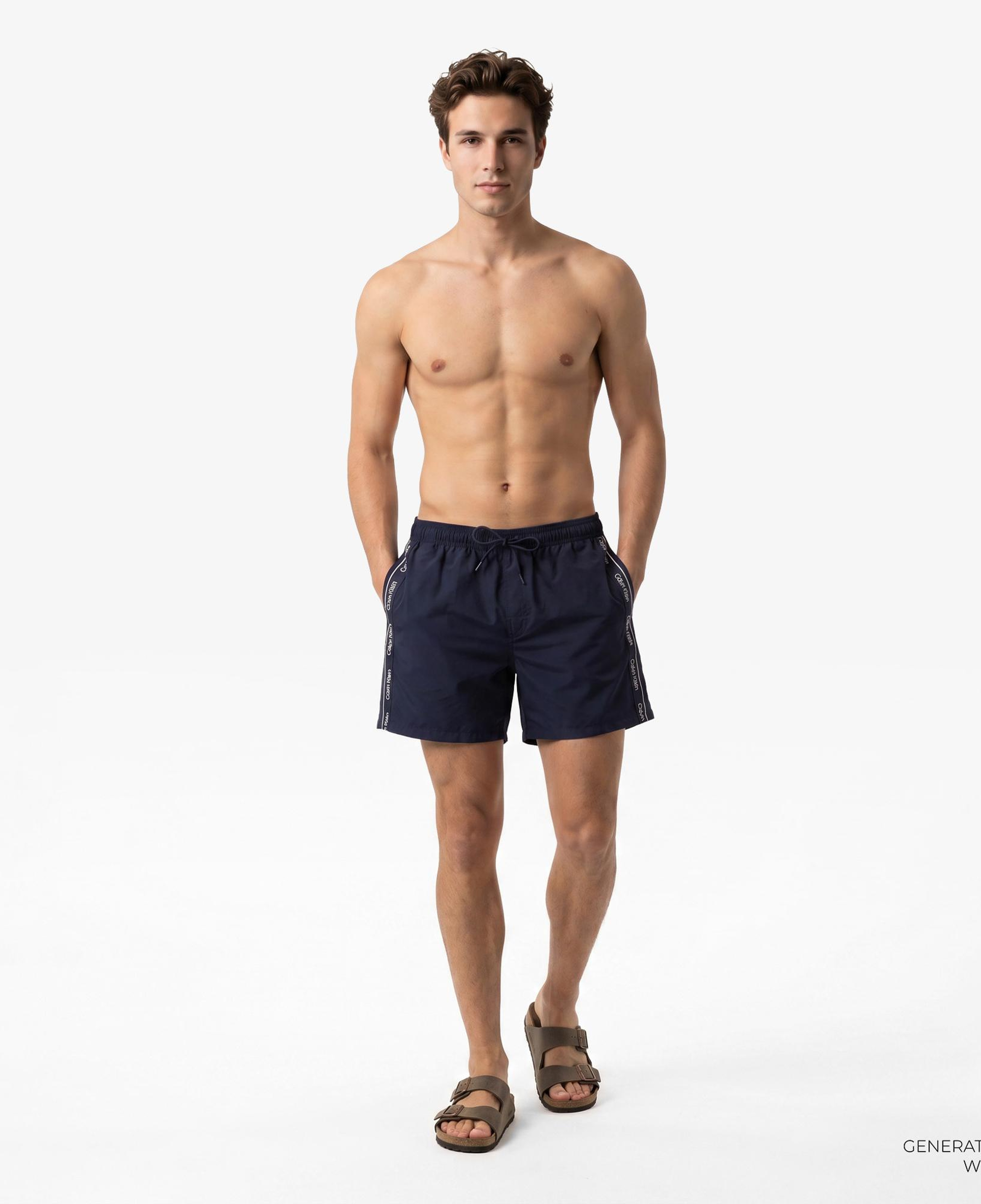 Calvin Klein Medium Drawstring Core Erkek Mavi Deniz Şortu