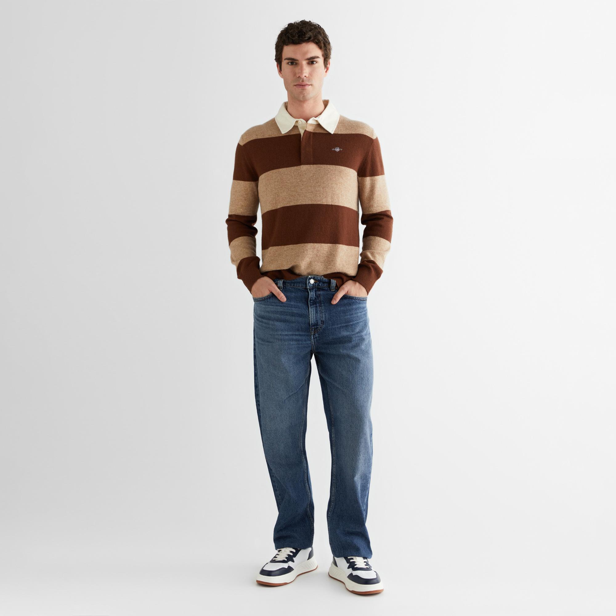 GANT Erkek Lacivert Straight Fit Jean